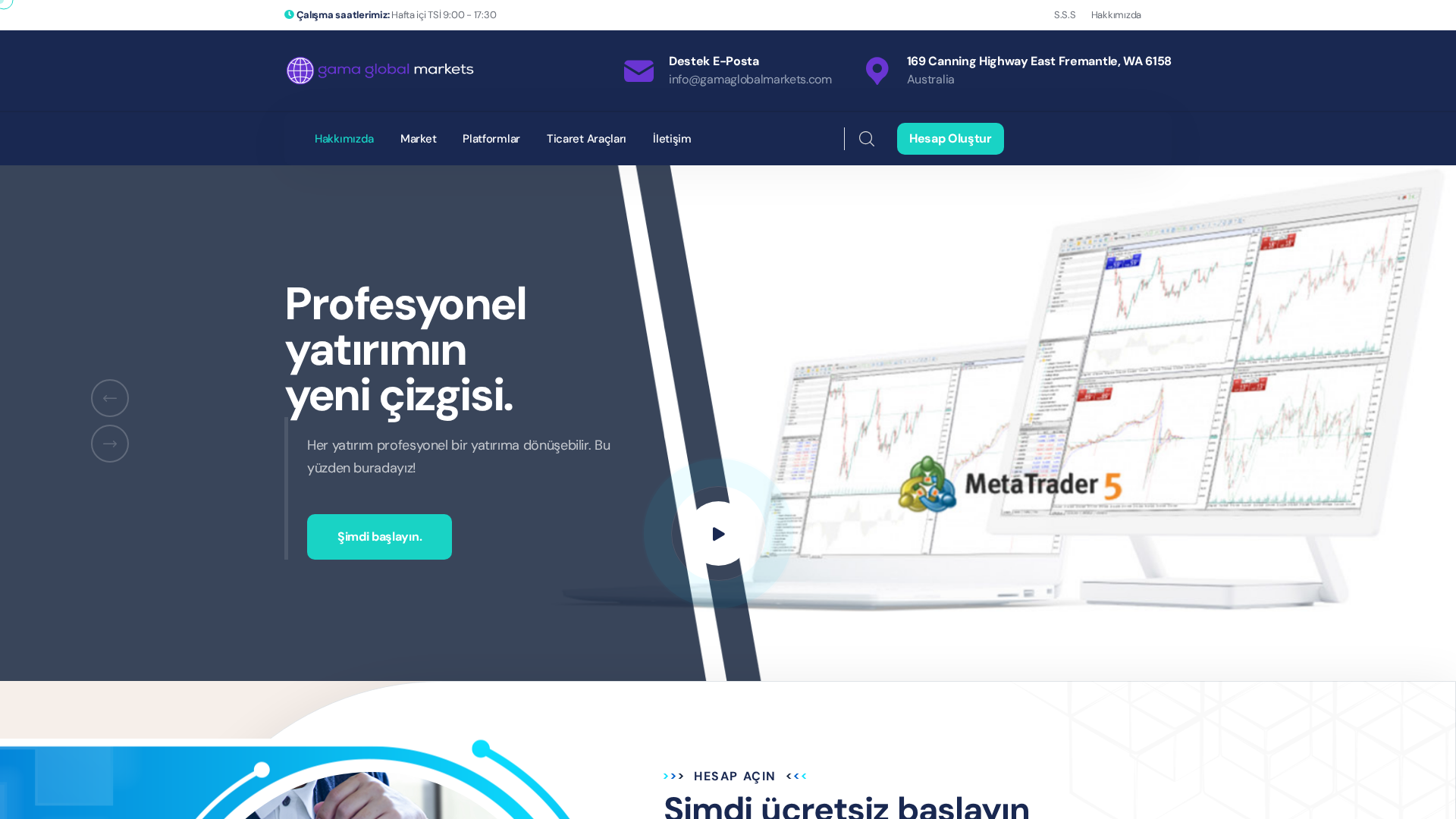 Screenshot of gamaglobalmarkets.com