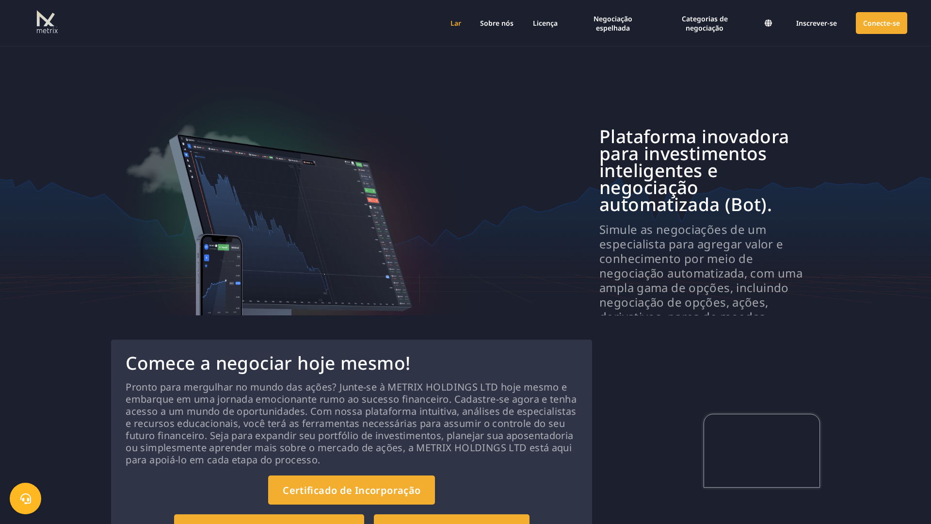 Screenshot of metrixholdingsltd.com