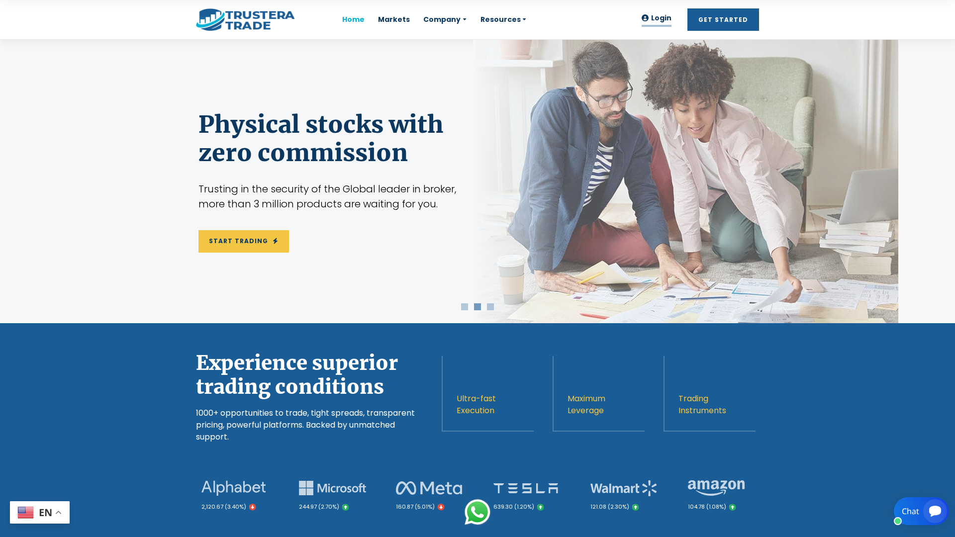 Screenshot of trusteratrade.com