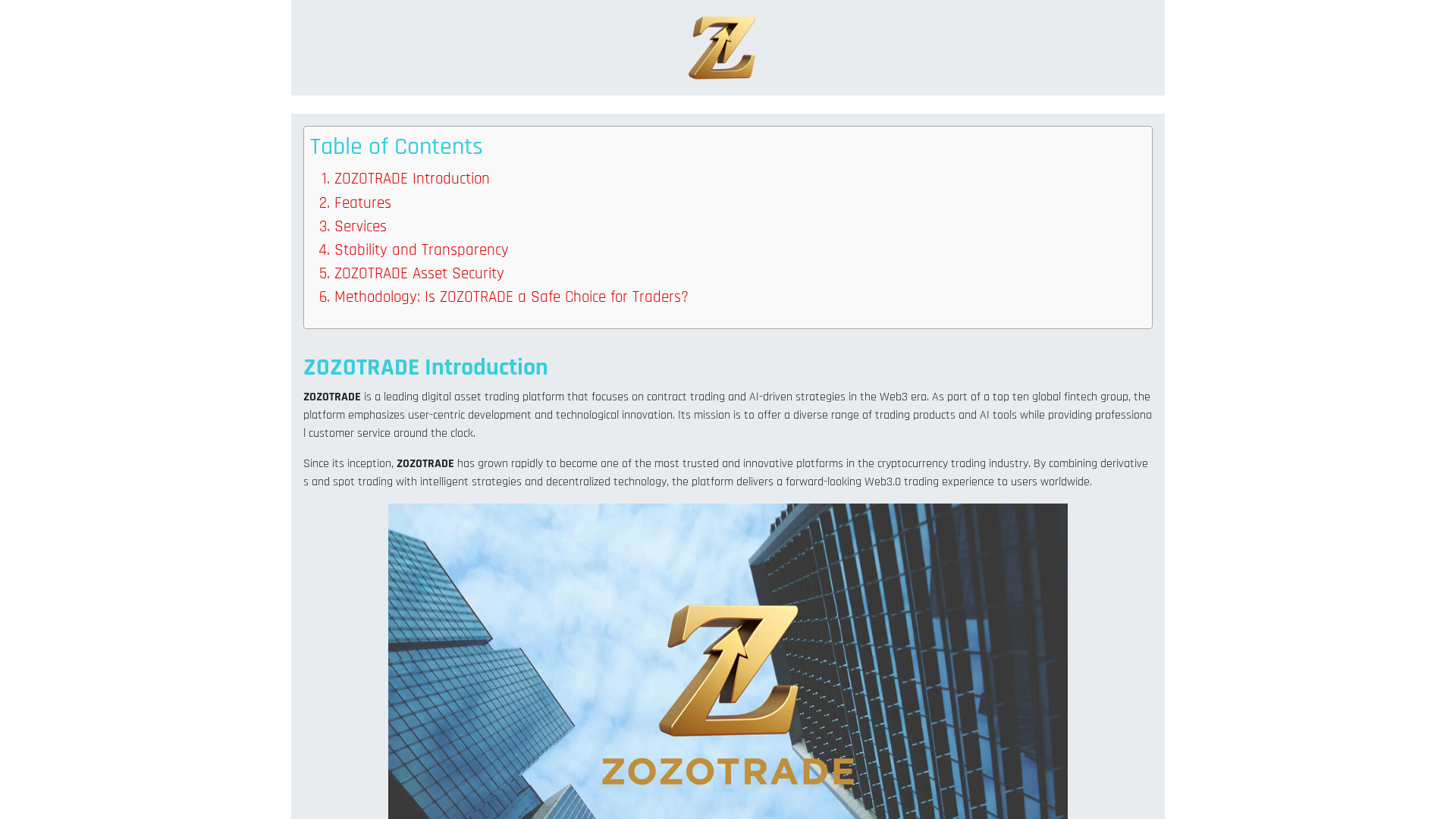 Screenshot of zozotrade-reviews.com