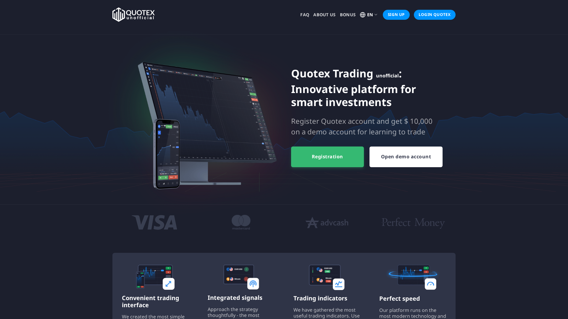 Screenshot of quotexcom.com