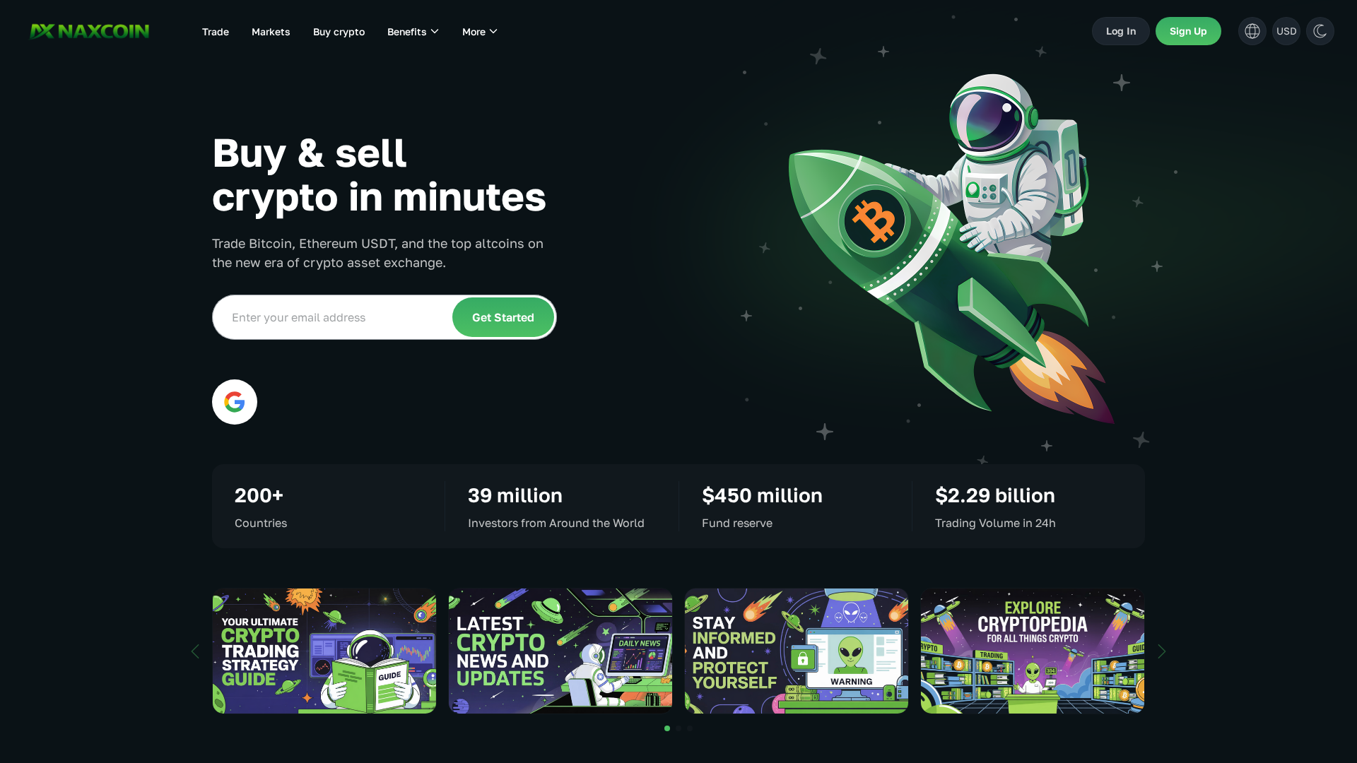 Screenshot of naxcoin.com