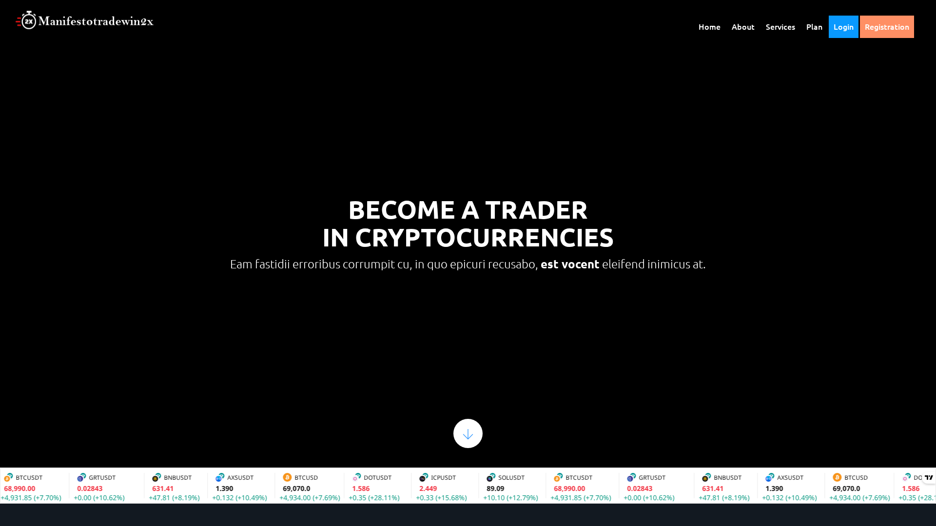 Screenshot of manifestotradewin2x.net