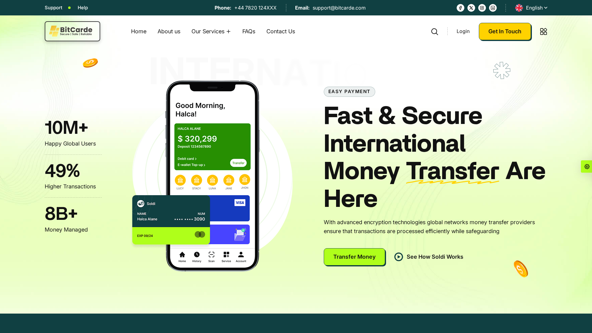 Screenshot of bitcarde.com