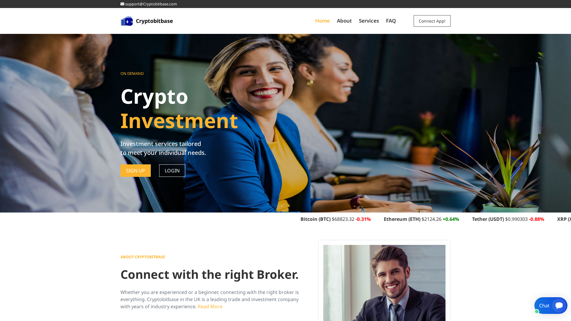 Screenshot of cryptobitbase.com