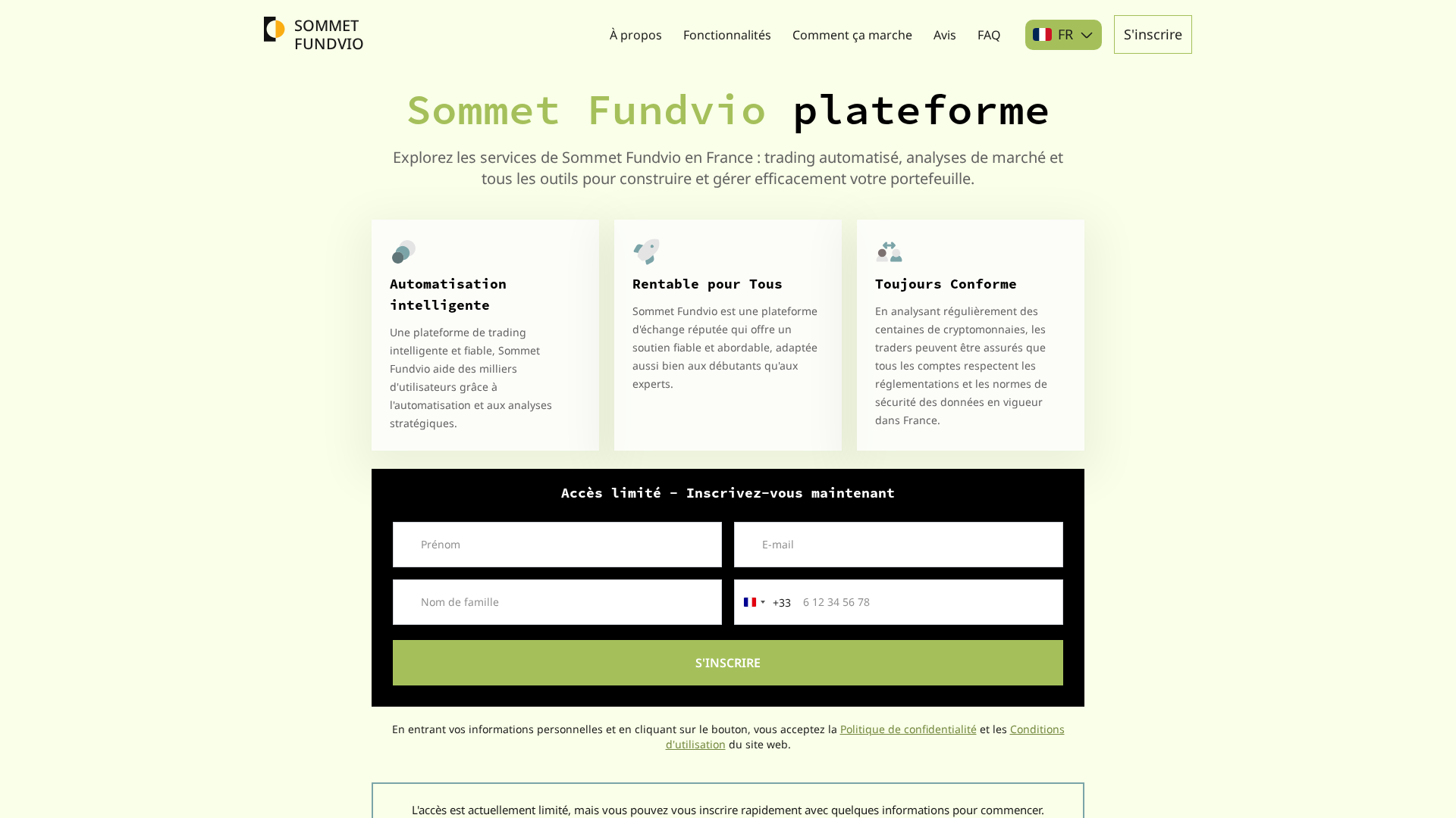 Screenshot of sommet-fundvio.com
