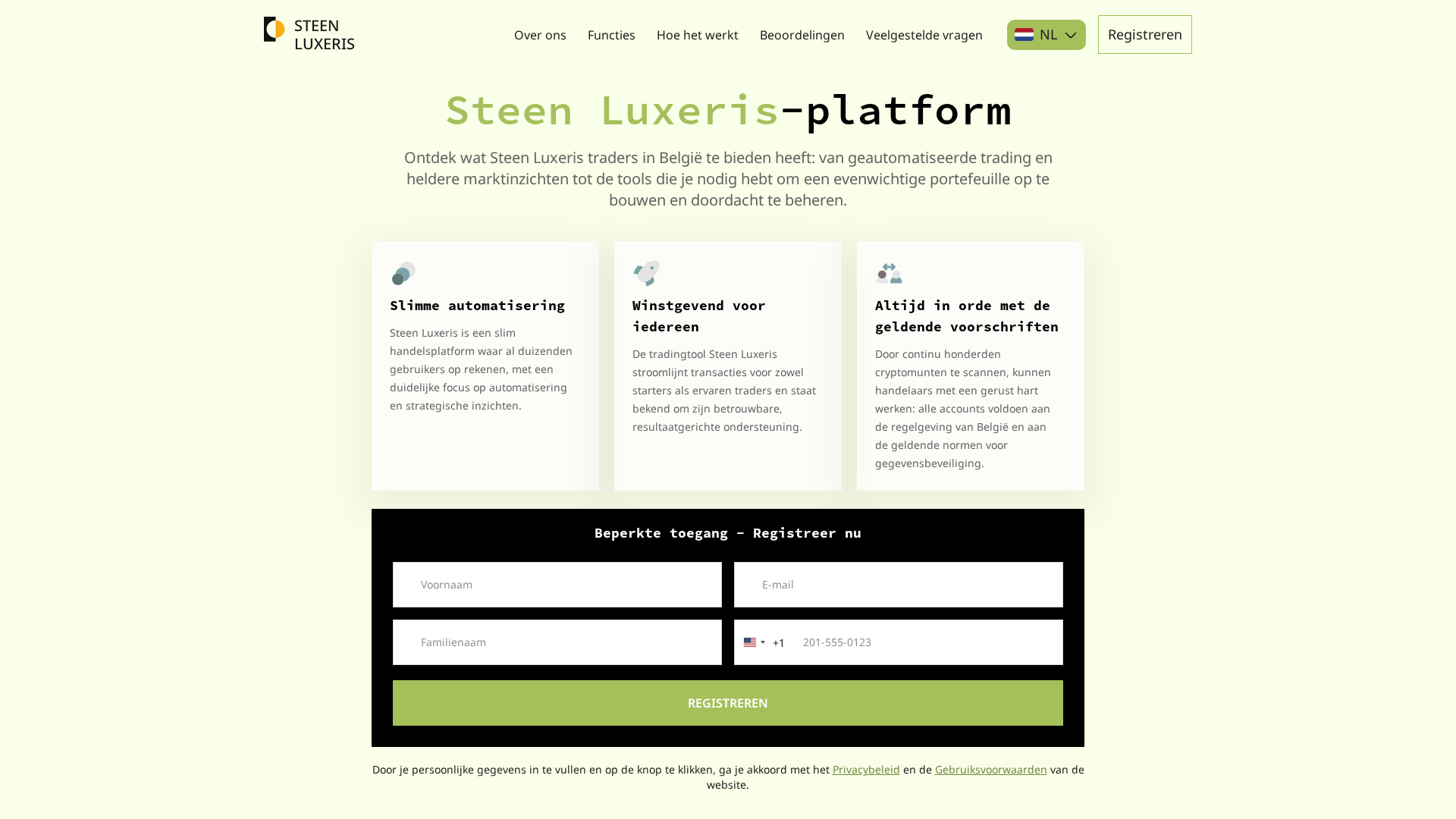 Screenshot of steen-luxeris.com
