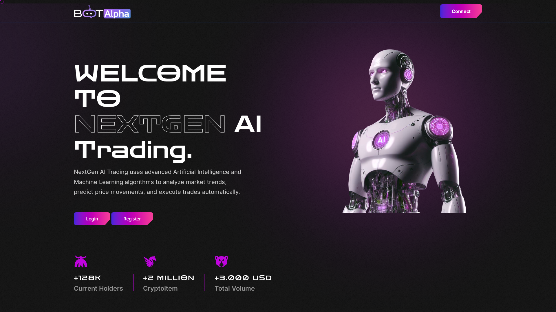 Screenshot of botalpha.io