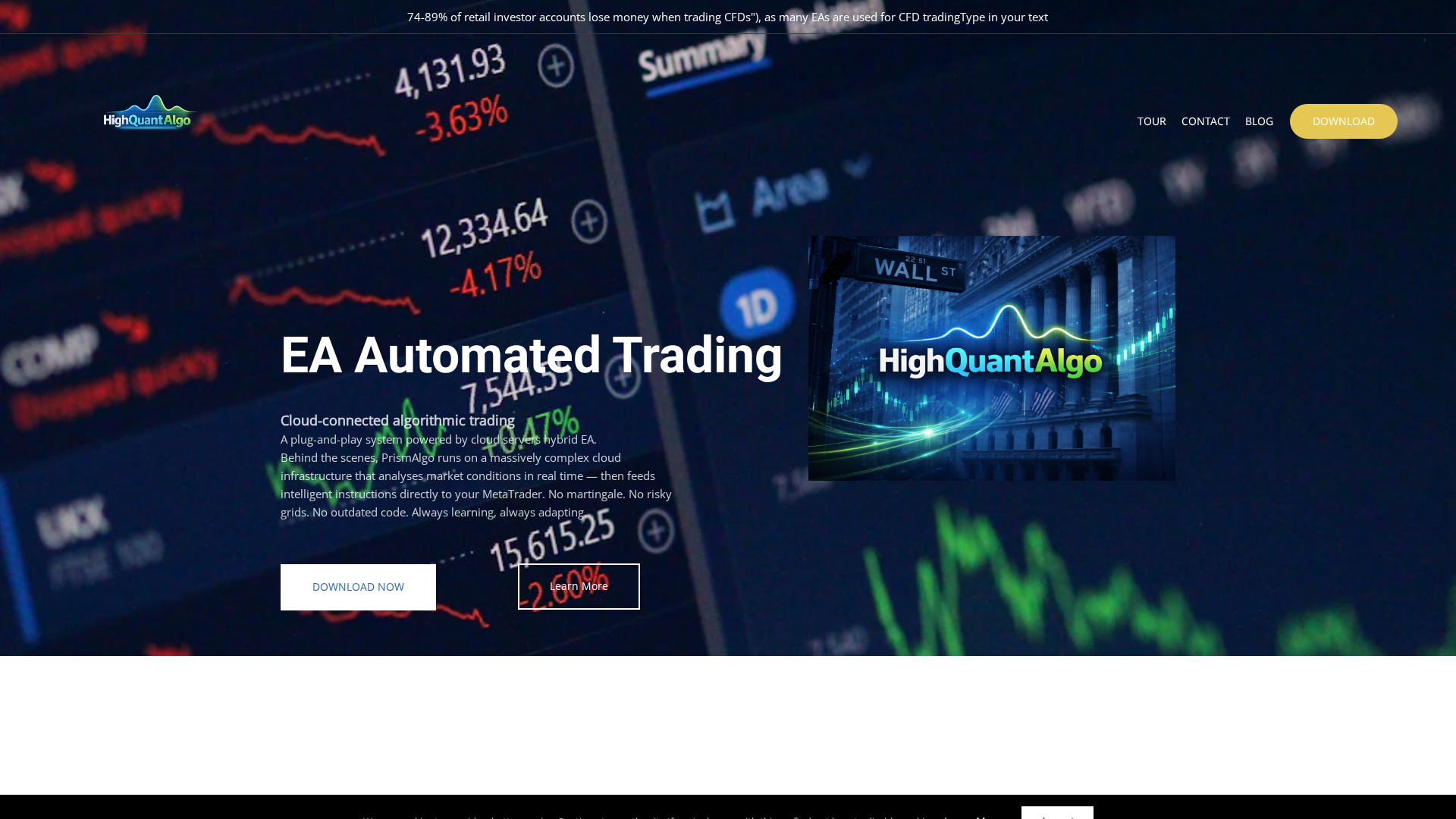 Screenshot of highquantalgo.com