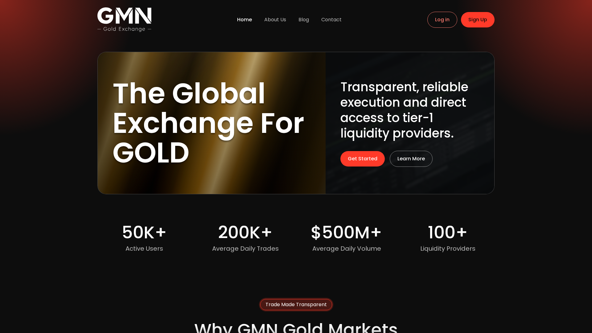 Screenshot of gmnexchange.com