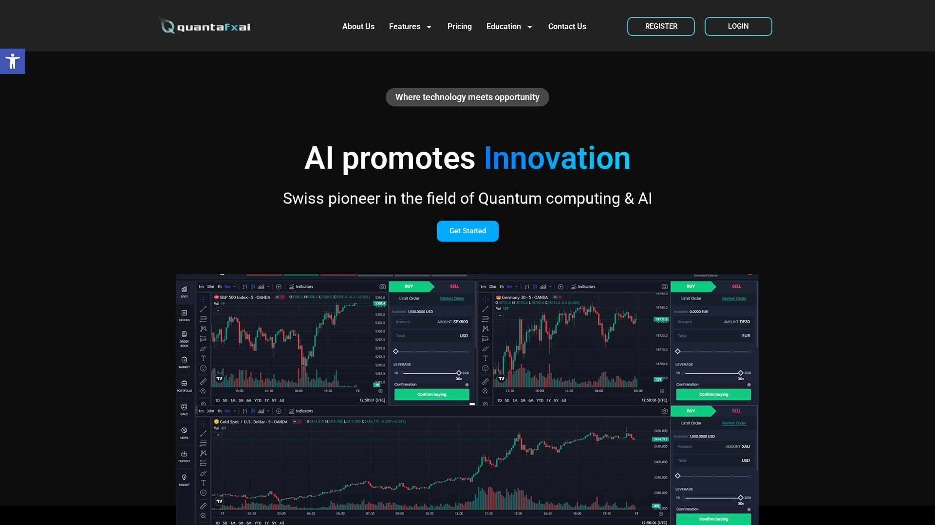 Screenshot of quantafxai.net