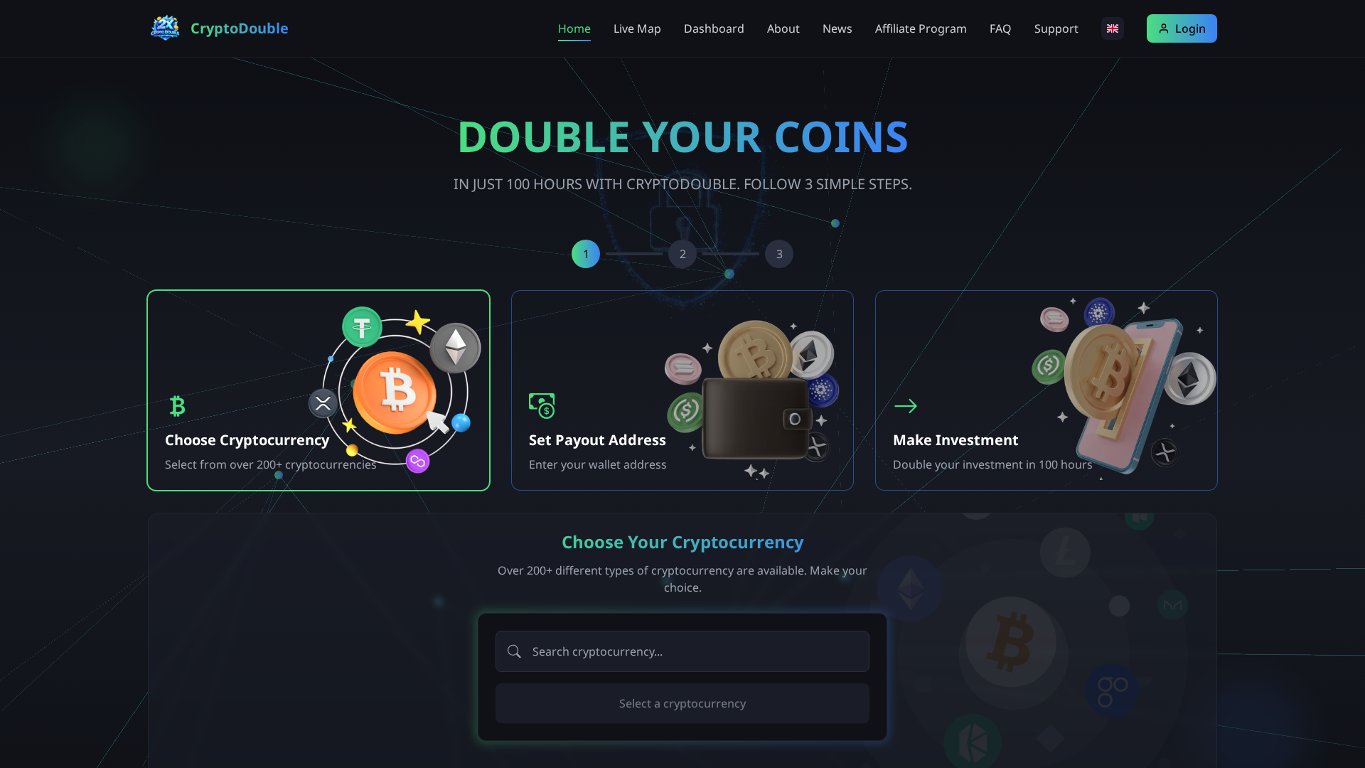 Screenshot of cryptodouble.app