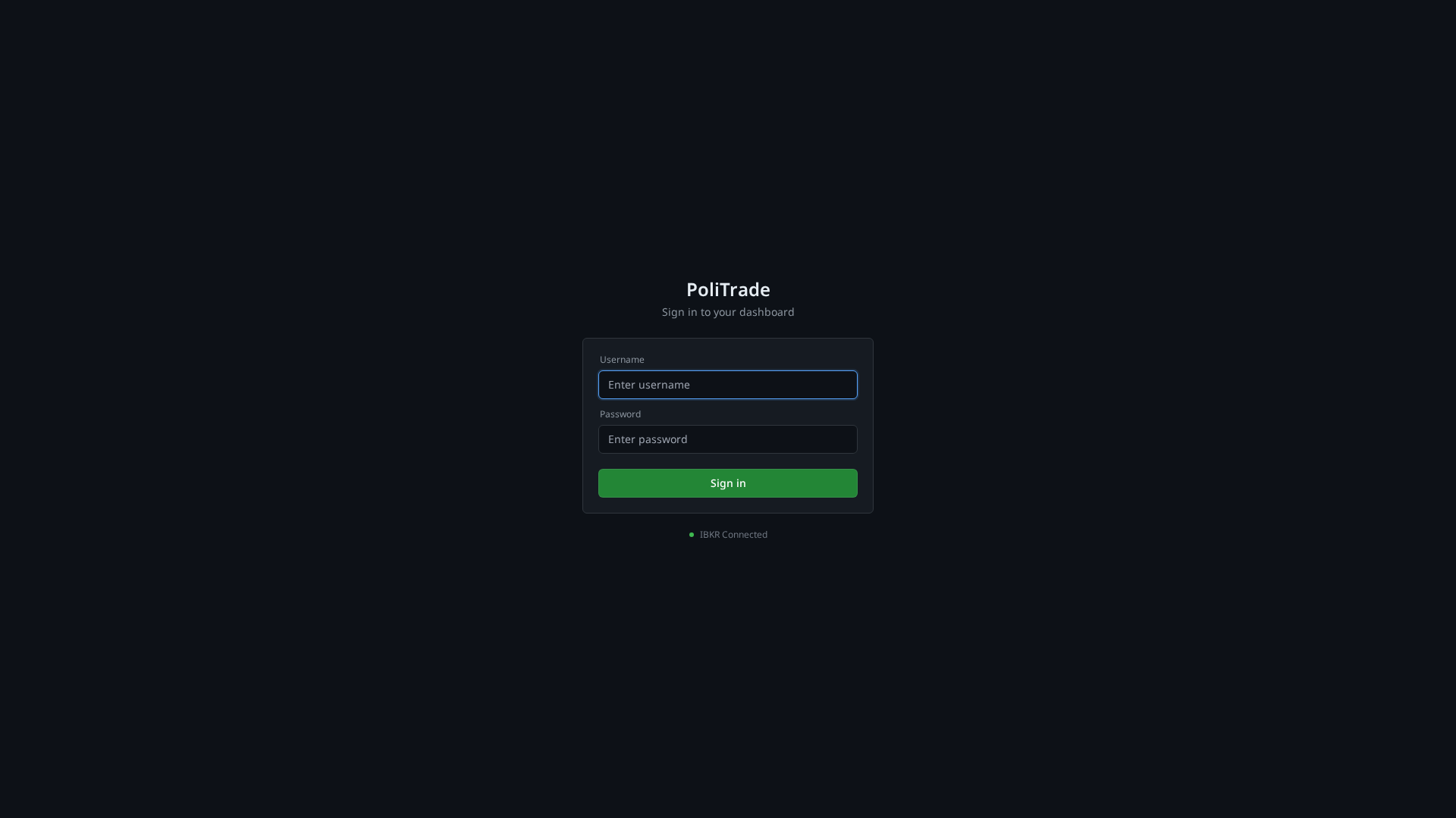 Screenshot of politrade.app
