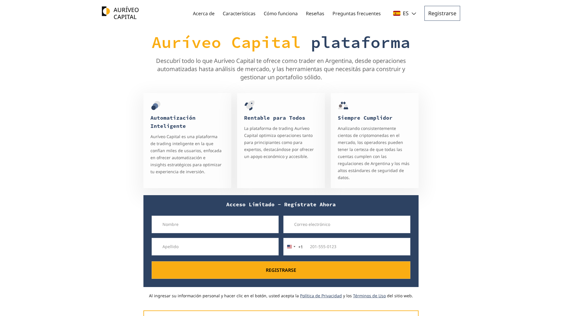 Screenshot of auriveocapital.com