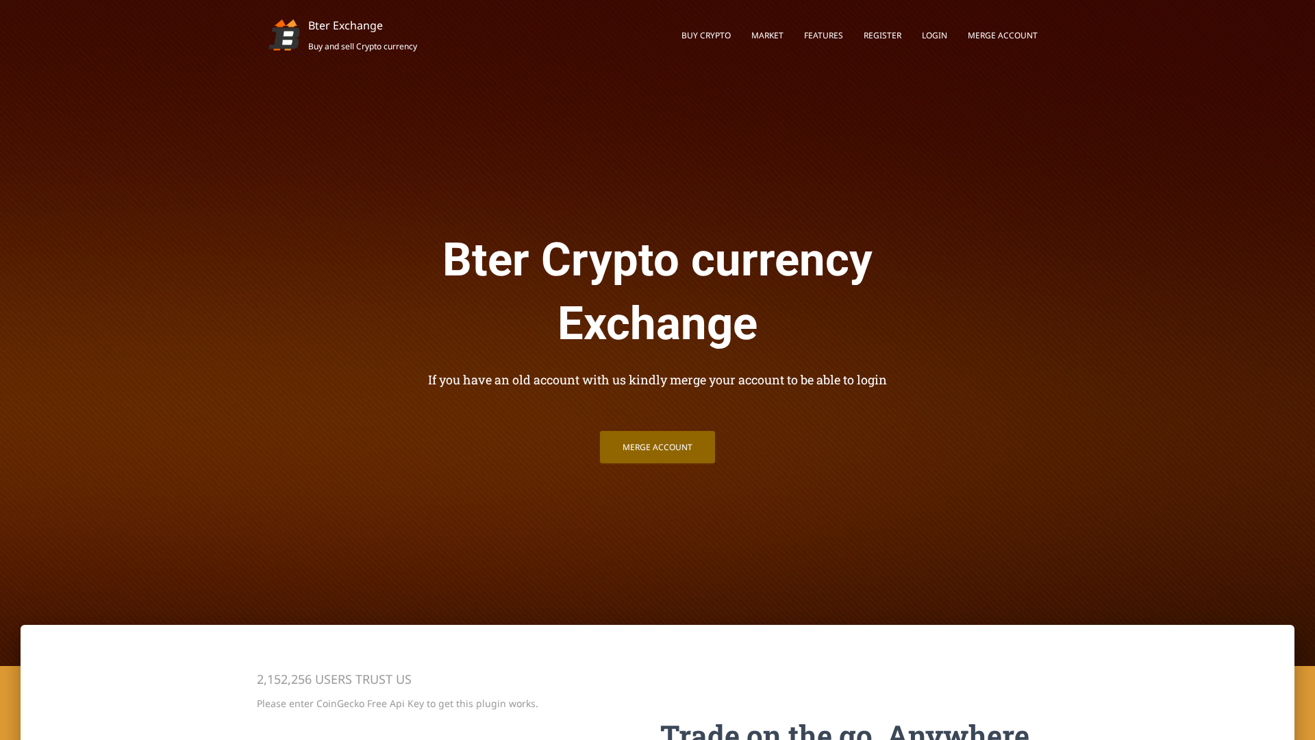 Screenshot of bter.exchange