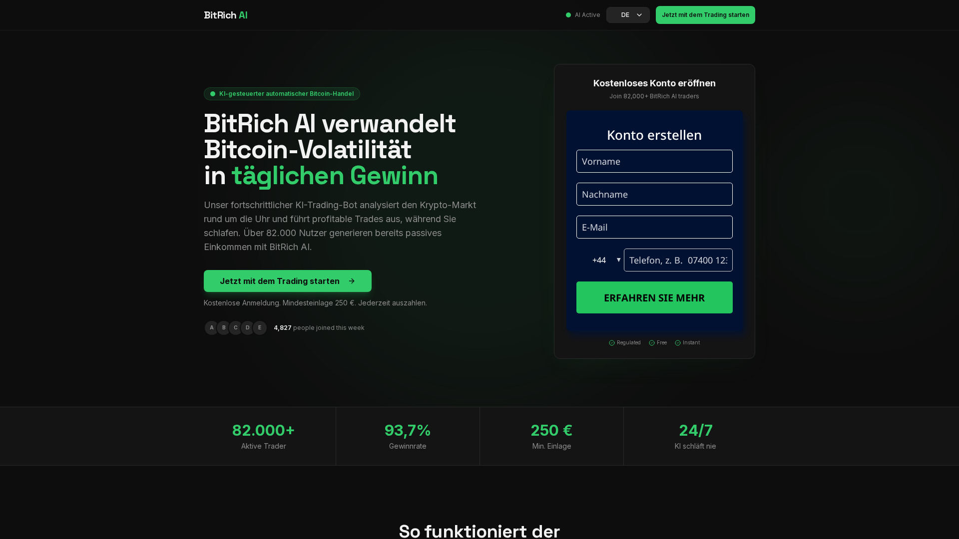 Screenshot of bitrich.ai