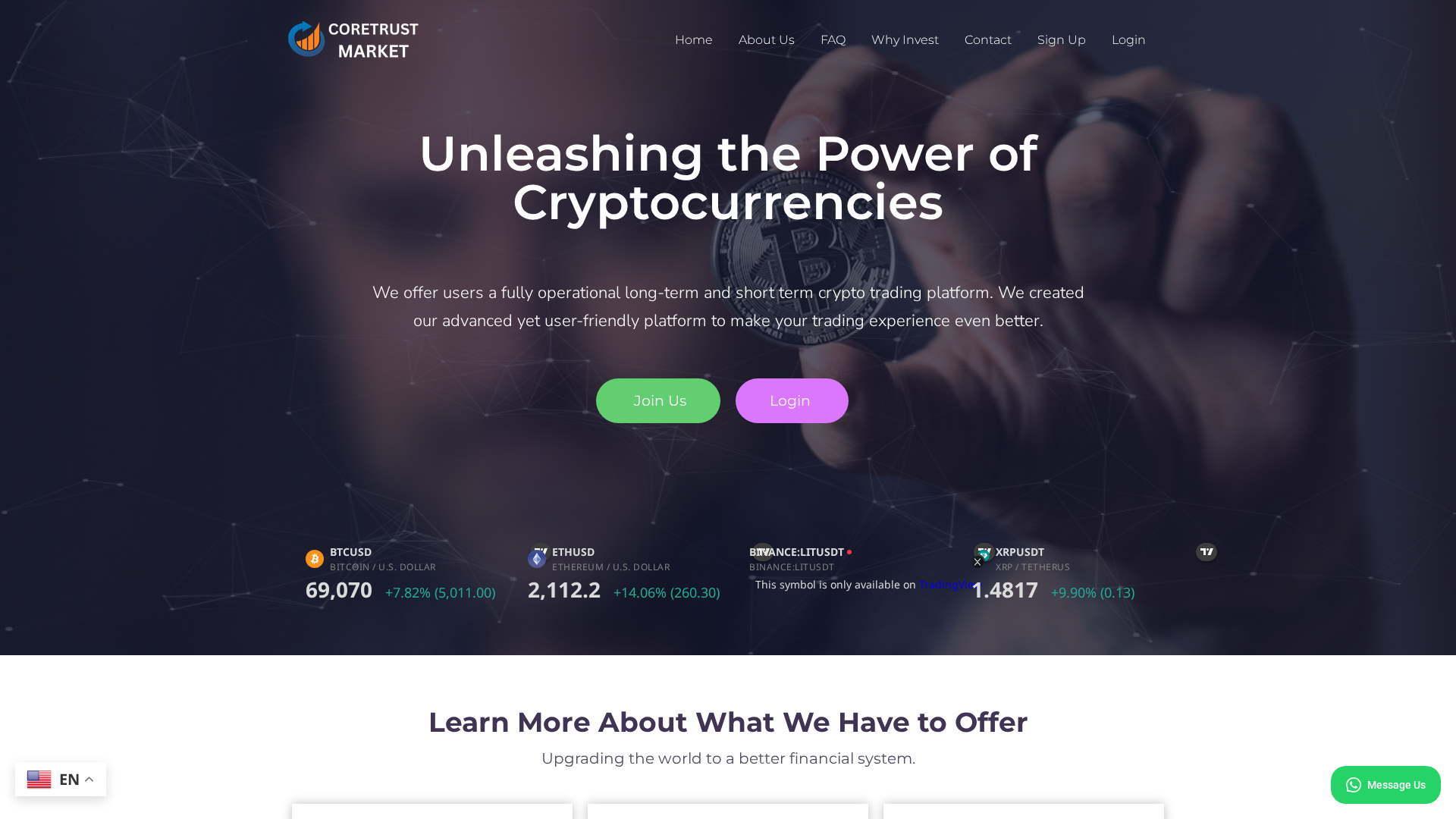Screenshot of coretrustmarket.com