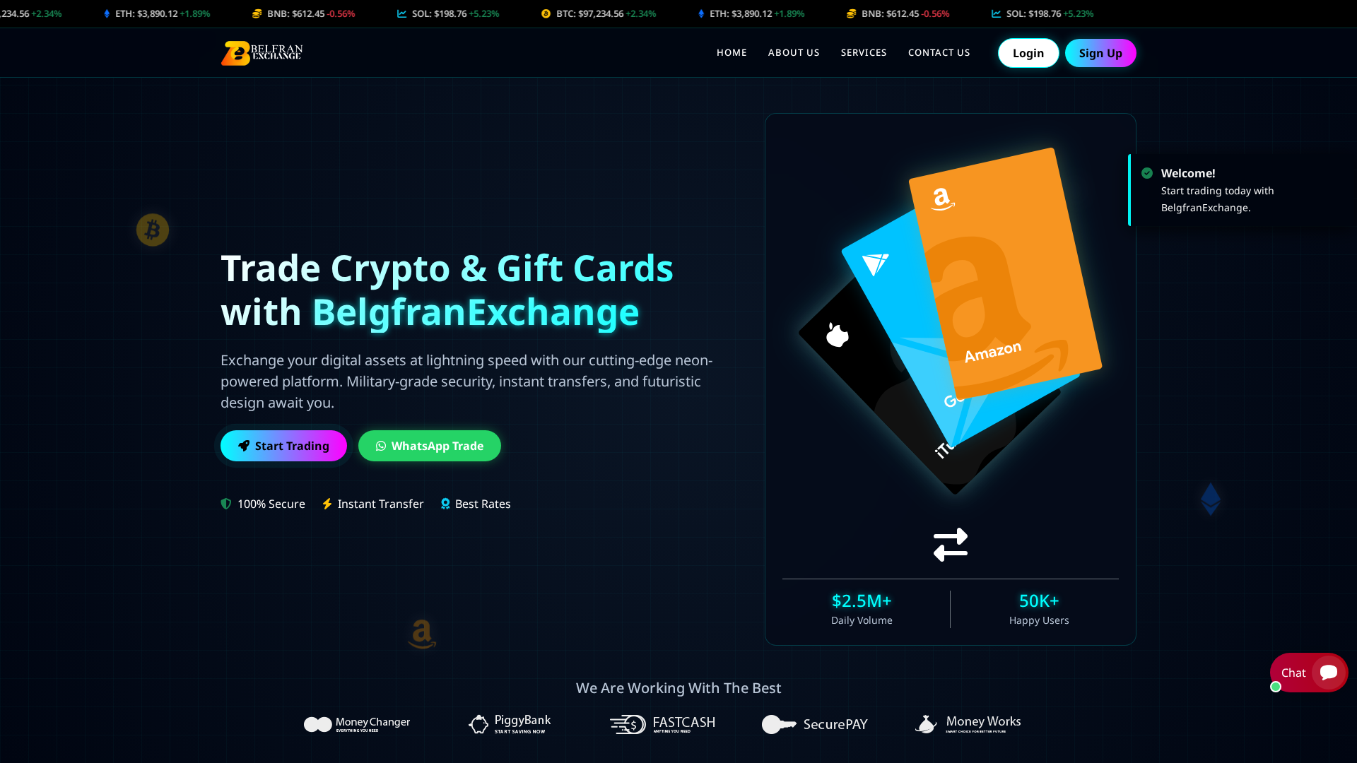 Screenshot of belgfranexchange.com