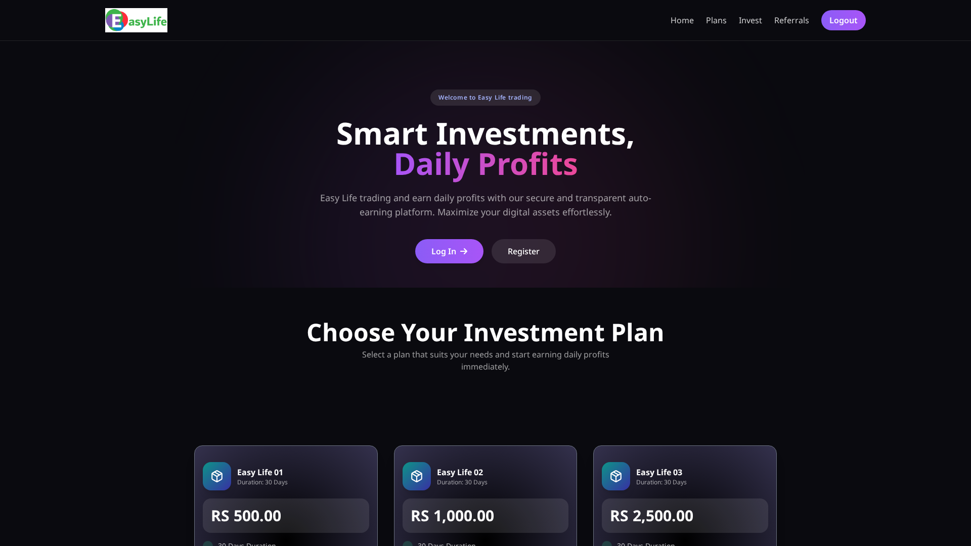 Screenshot of easylifetrade.top