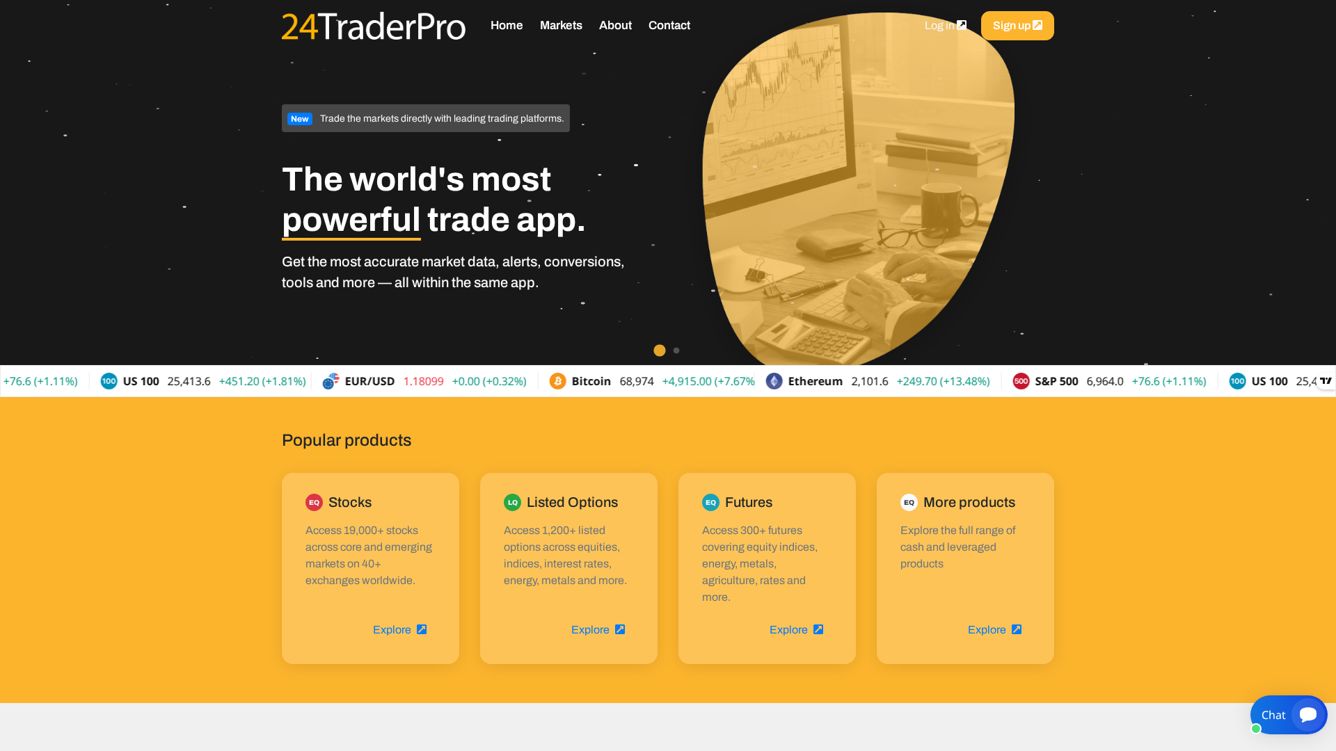 Screenshot of 24traderpro.com