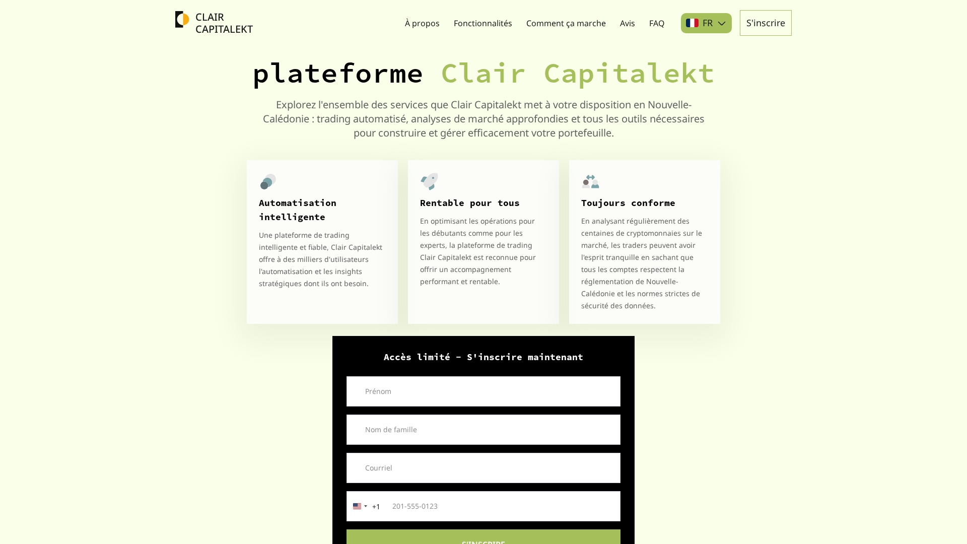 Screenshot of claircapitalekt.com