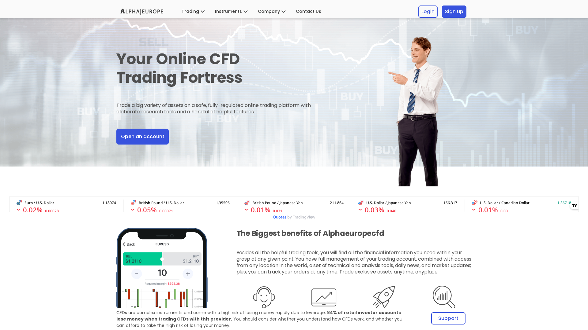 Screenshot of alphaeurope-cfd.com