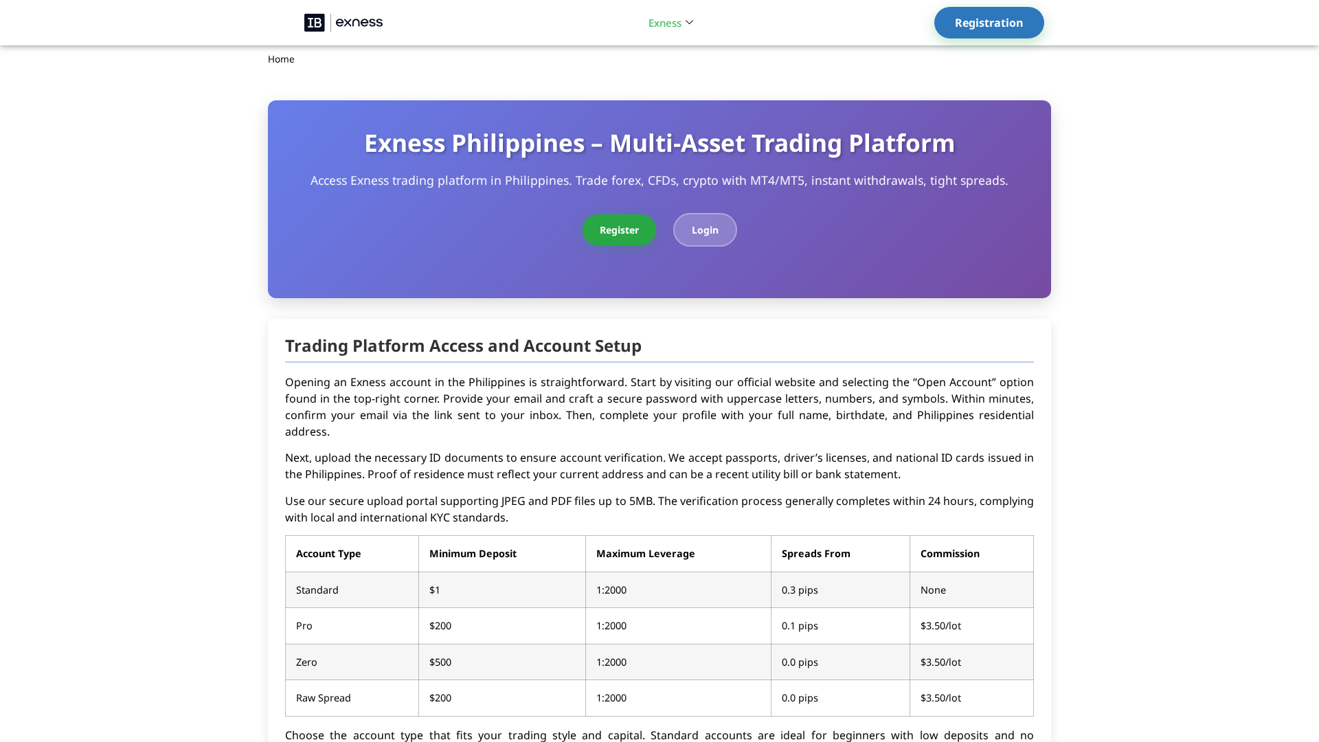 Screenshot of exforex-philippines.com