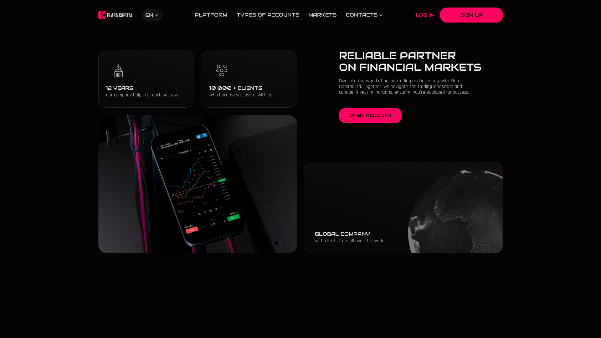 Screenshot of elara-capital.net