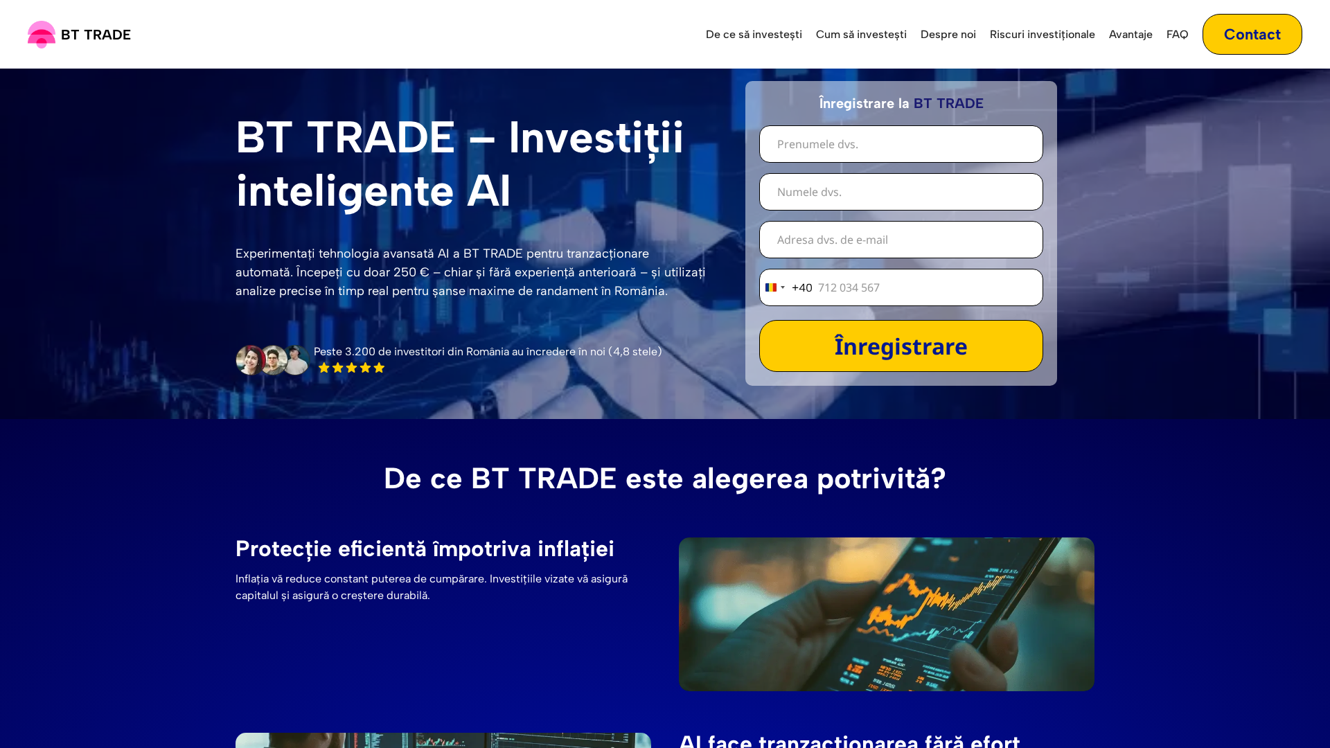 Screenshot of bttrade-ai.com