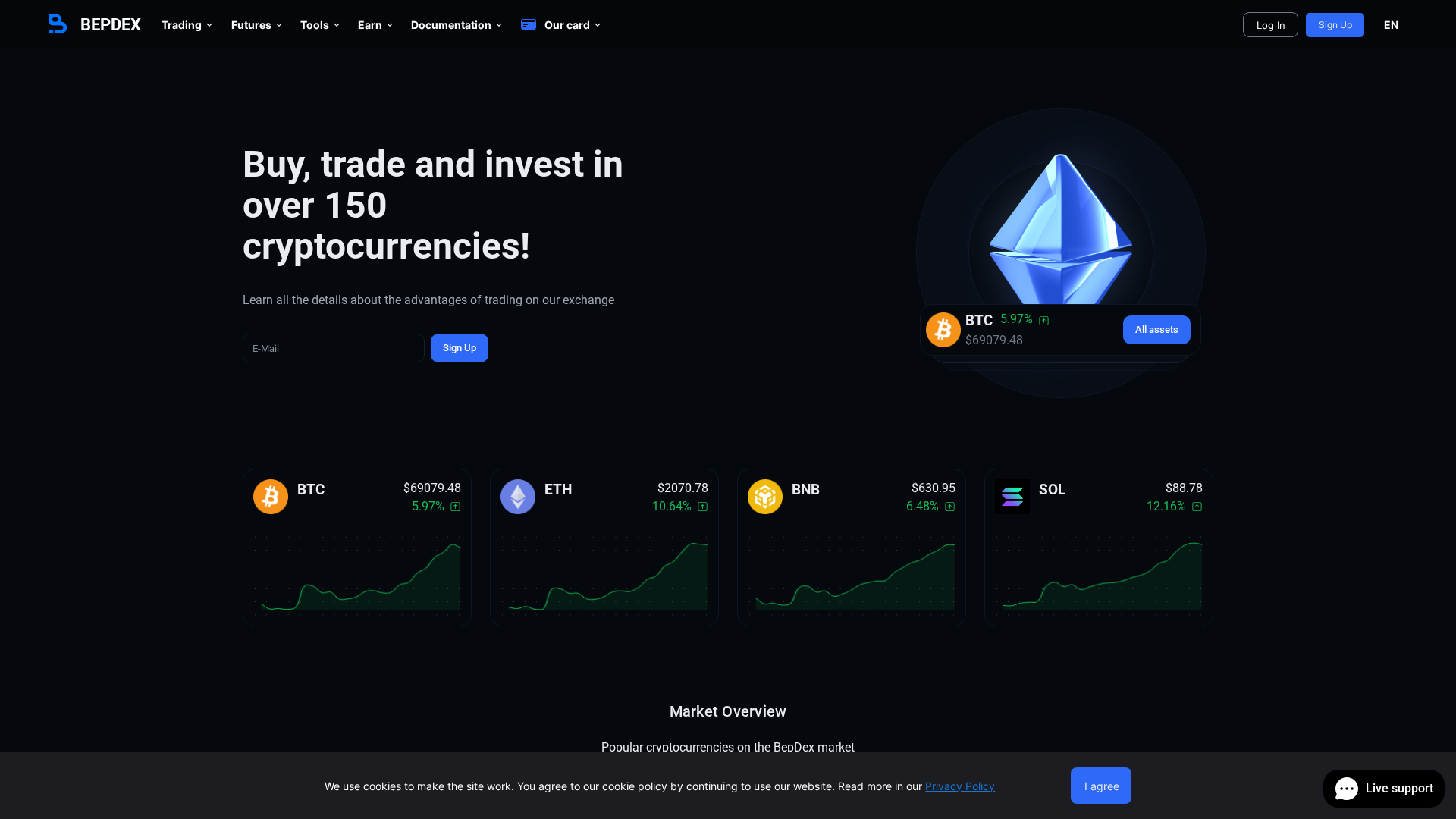 Screenshot of bepdex.io