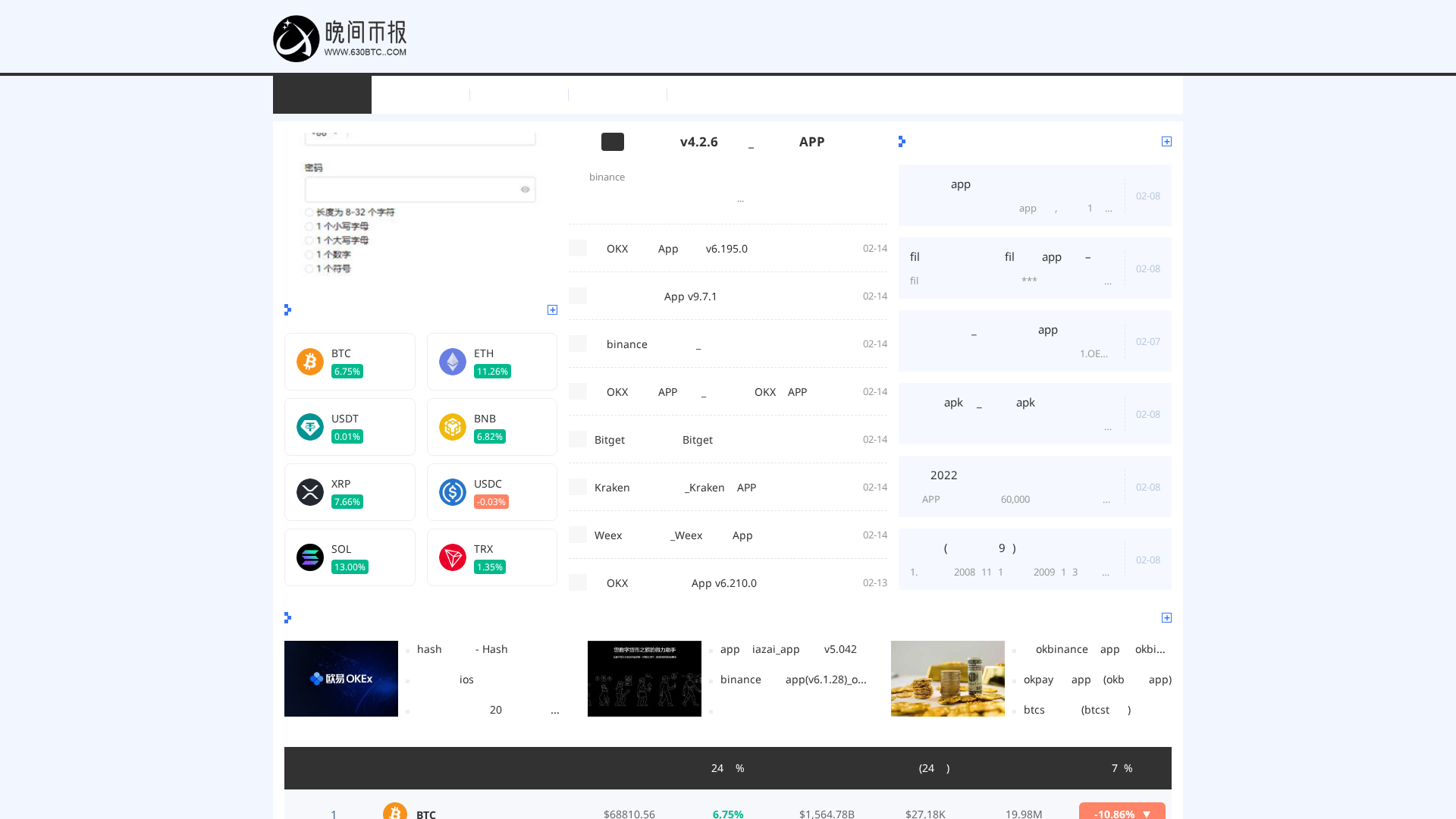 Screenshot of 630btc.com
