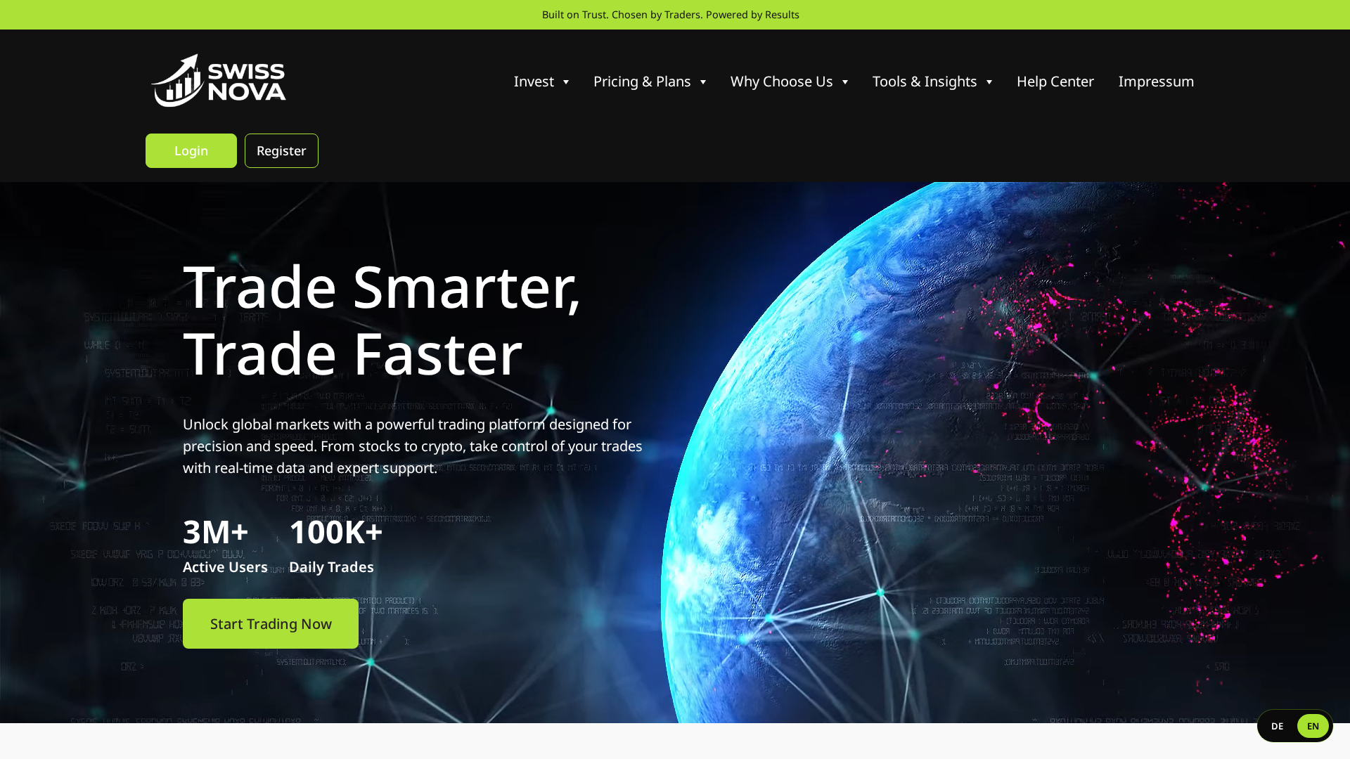 Screenshot of swissnova.org