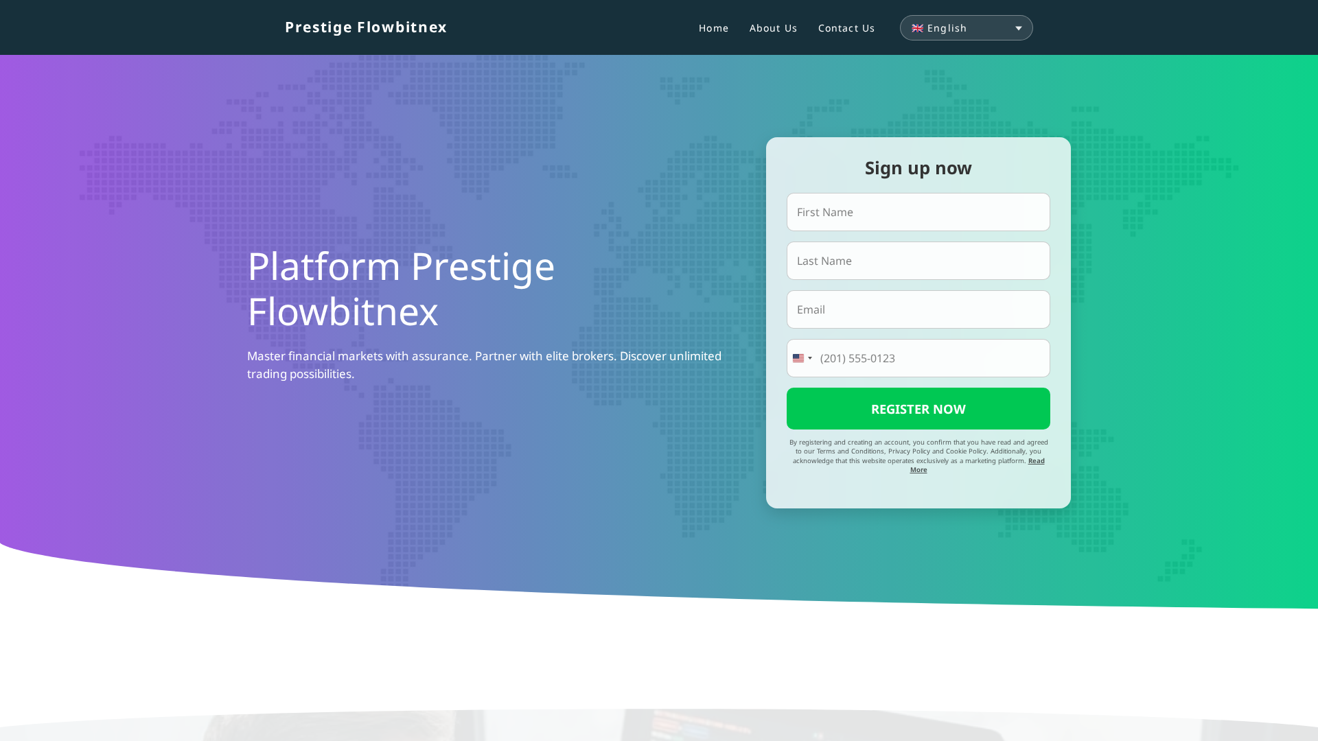 Screenshot of prestigeflowbitnex-app.com
