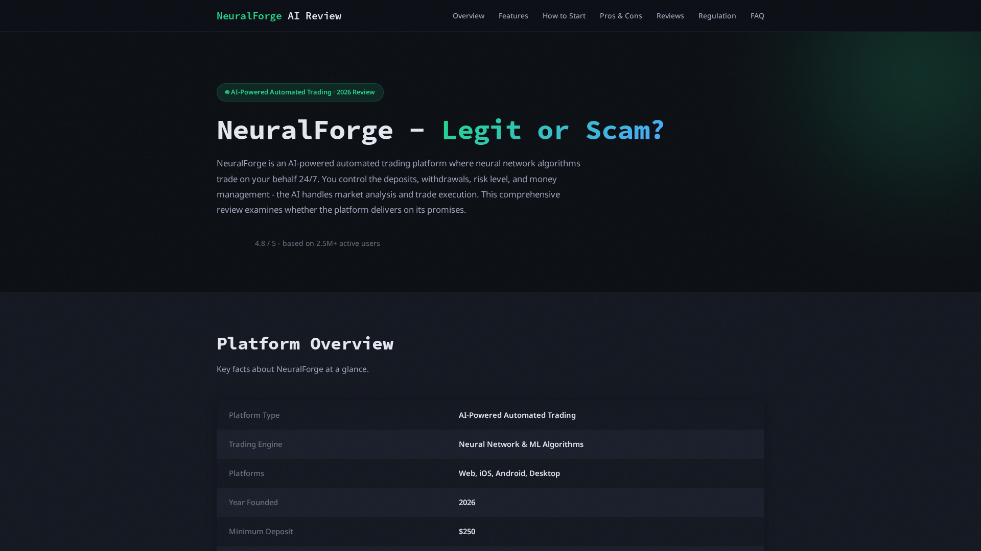 Screenshot of neuralforge-pro.com