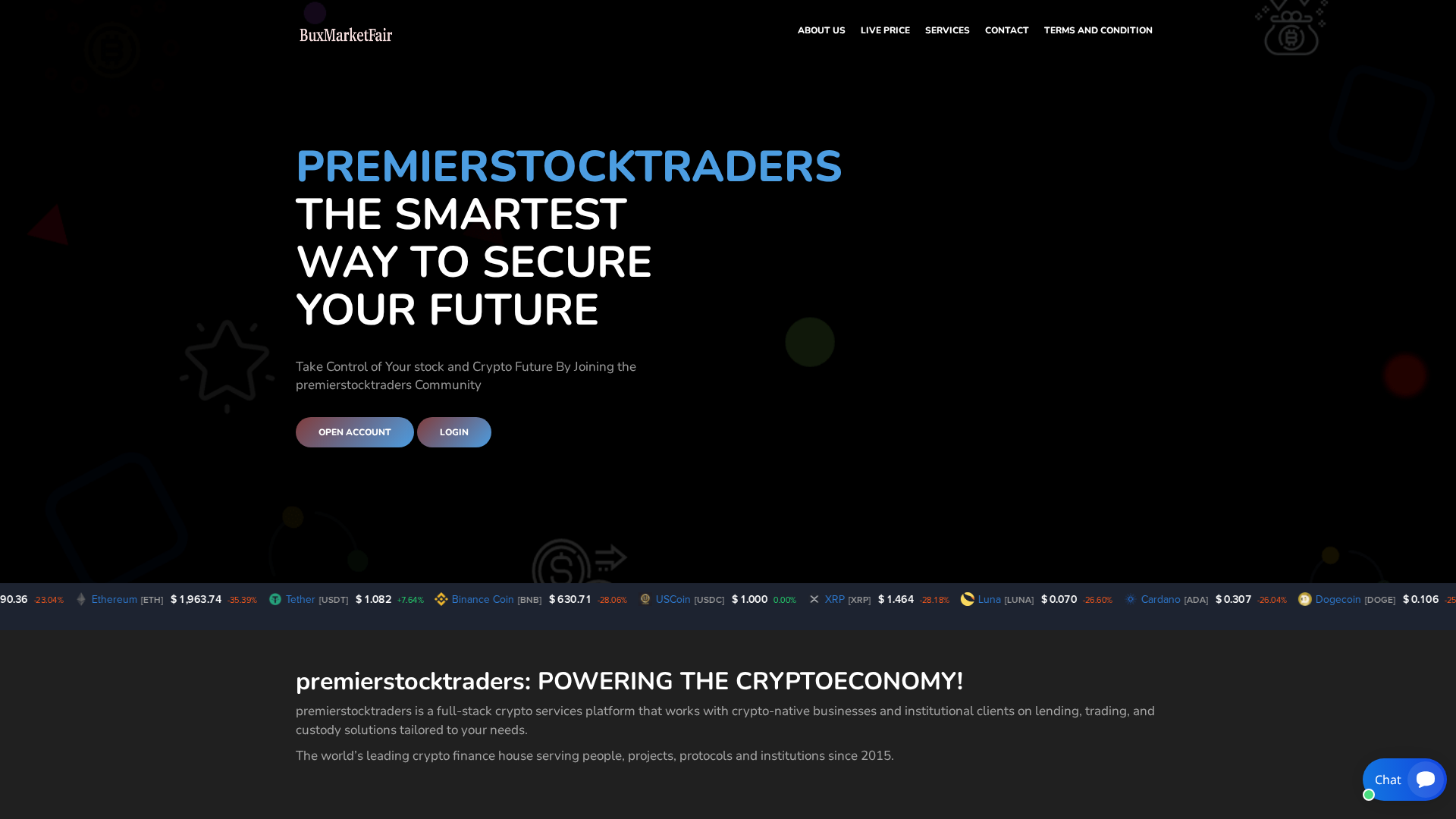 Screenshot of premierstocktraders.com