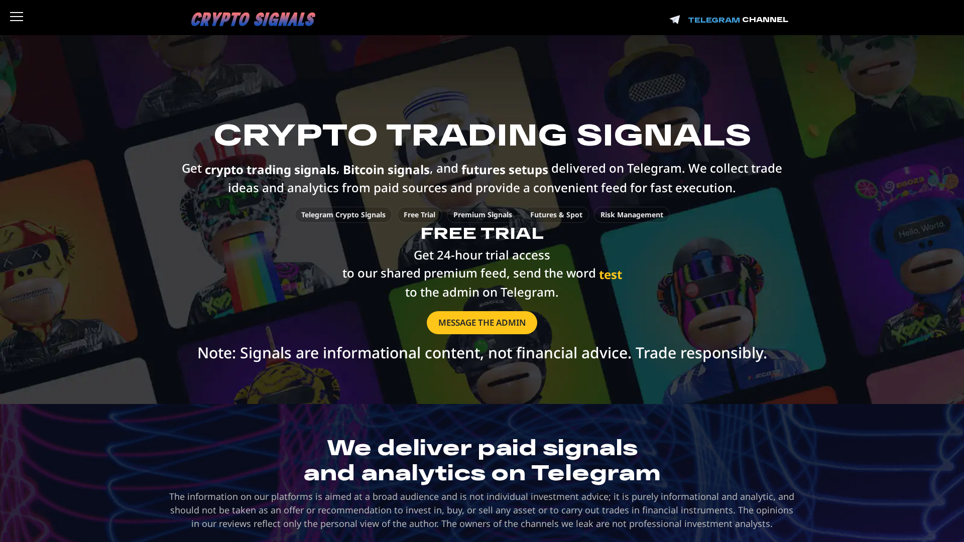 Screenshot of joincryptosignals.com