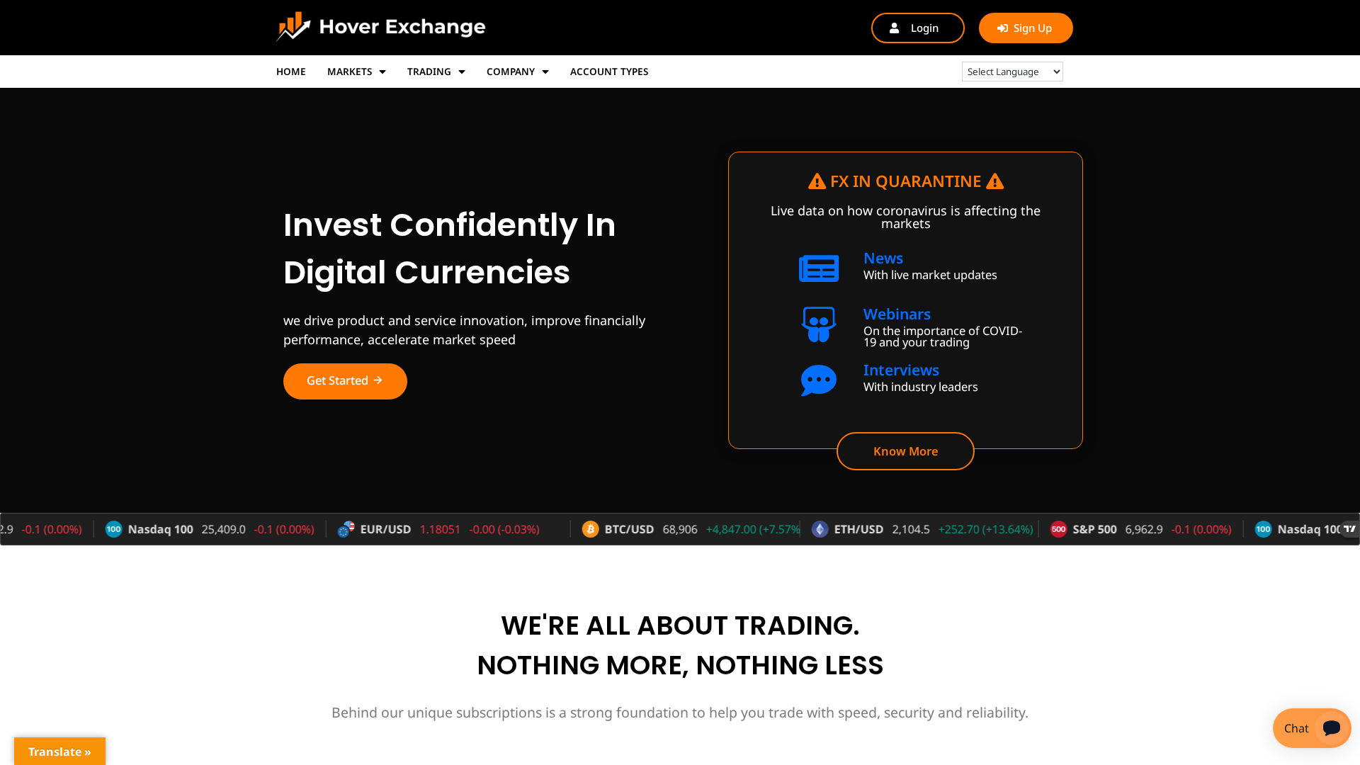 Screenshot of hoverexchange.co