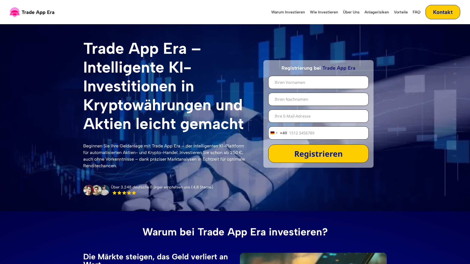 Screenshot of trade-app-era.com
