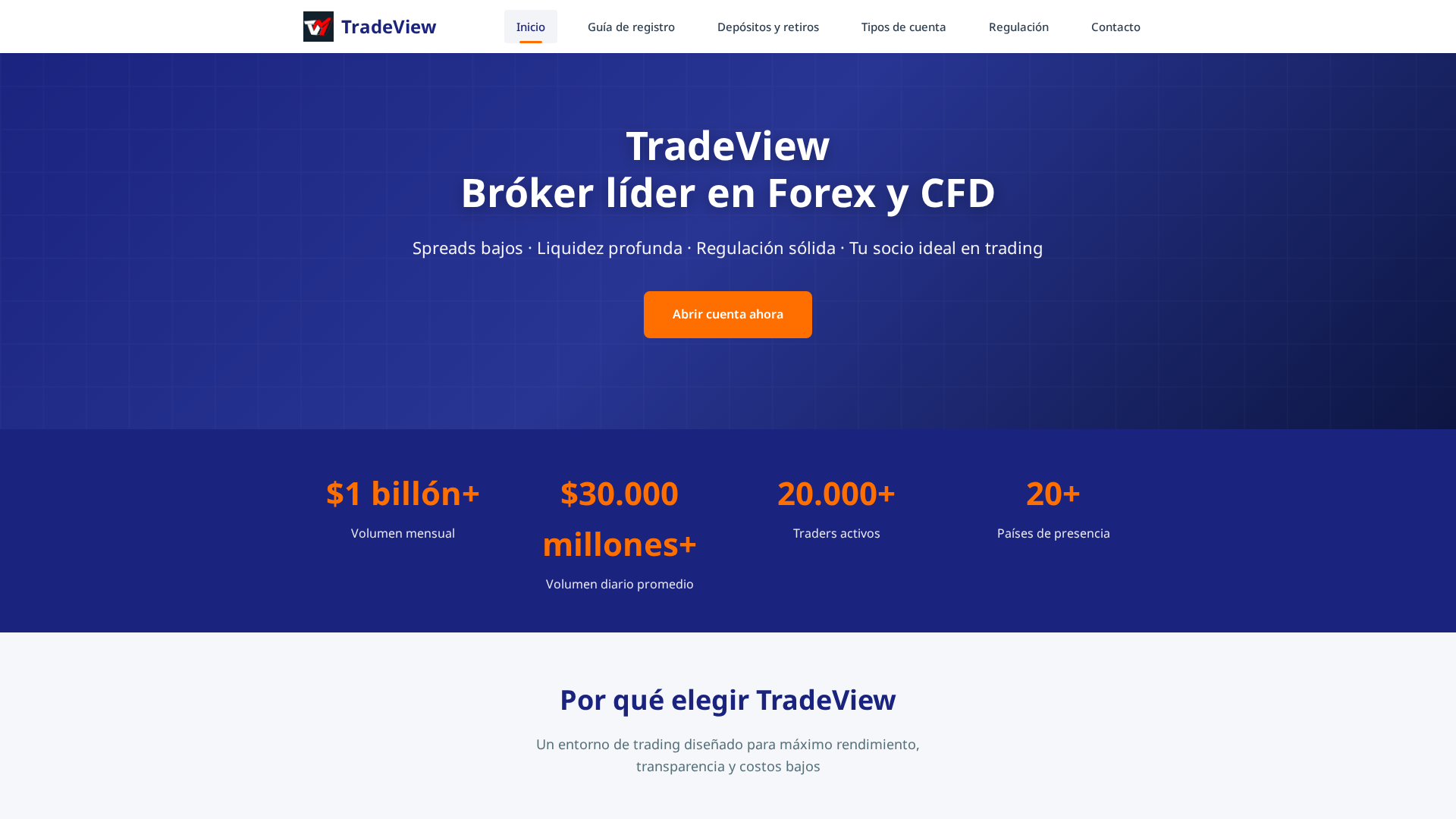 Screenshot of tradeview-es.com