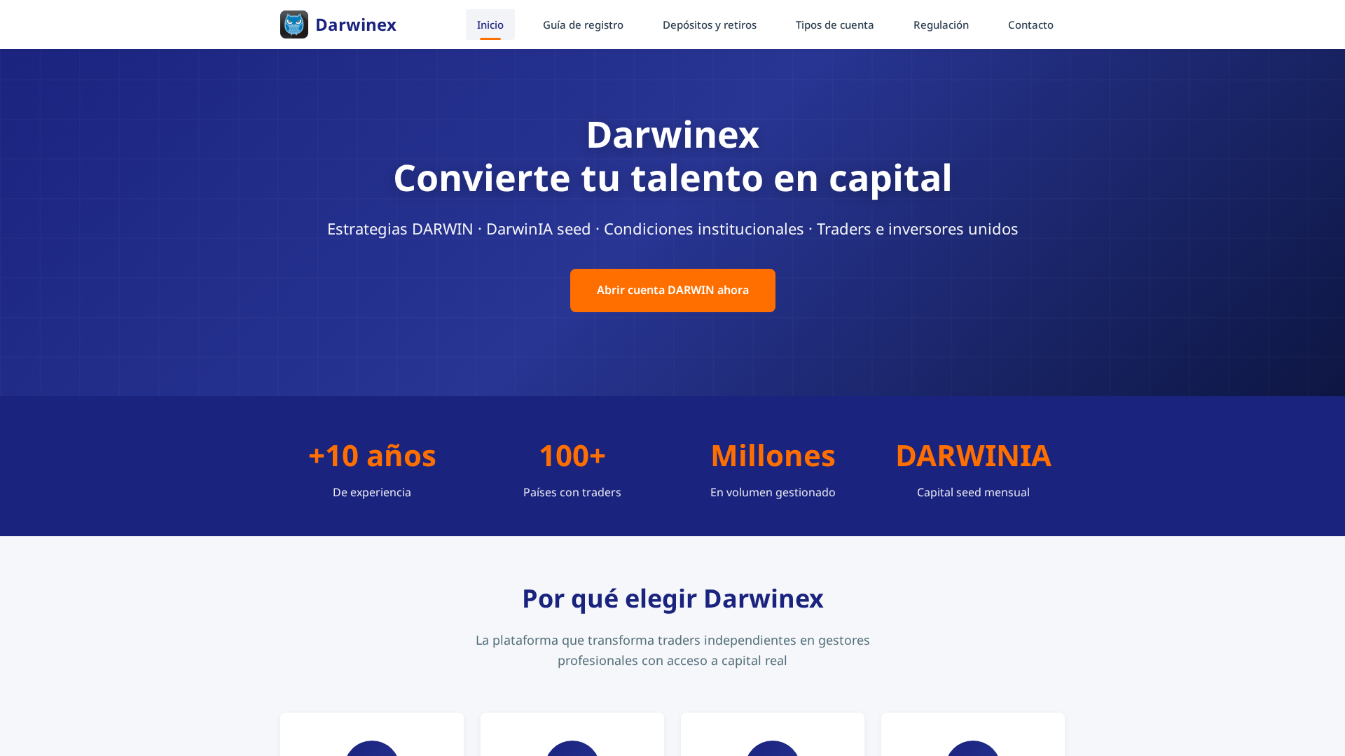 Screenshot of darwinex-spanish.com