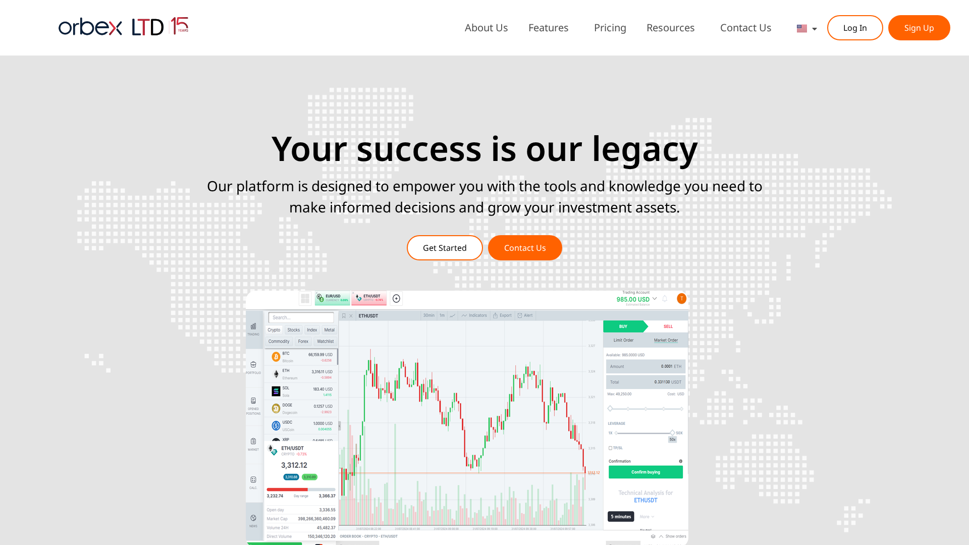 Screenshot of orbexltd.co