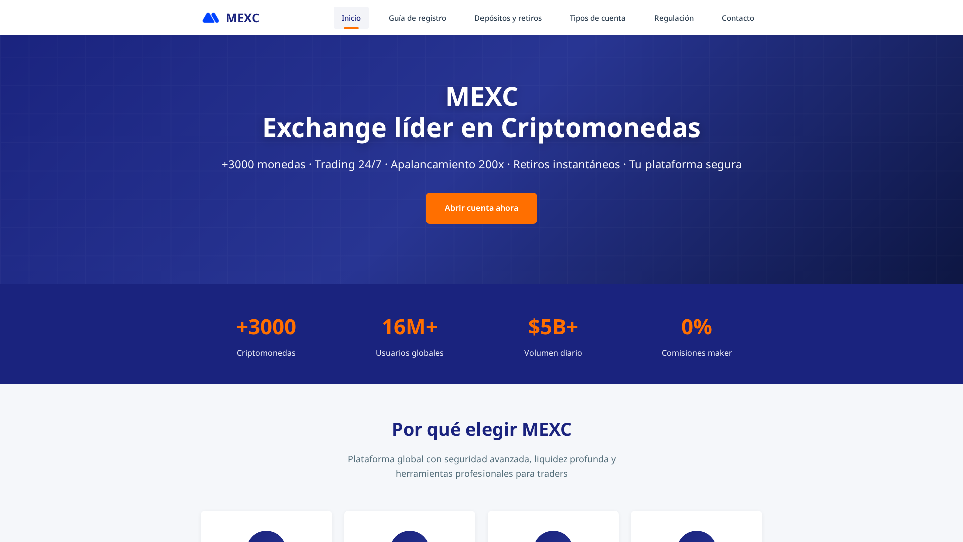 Screenshot of mexc-spanish.com