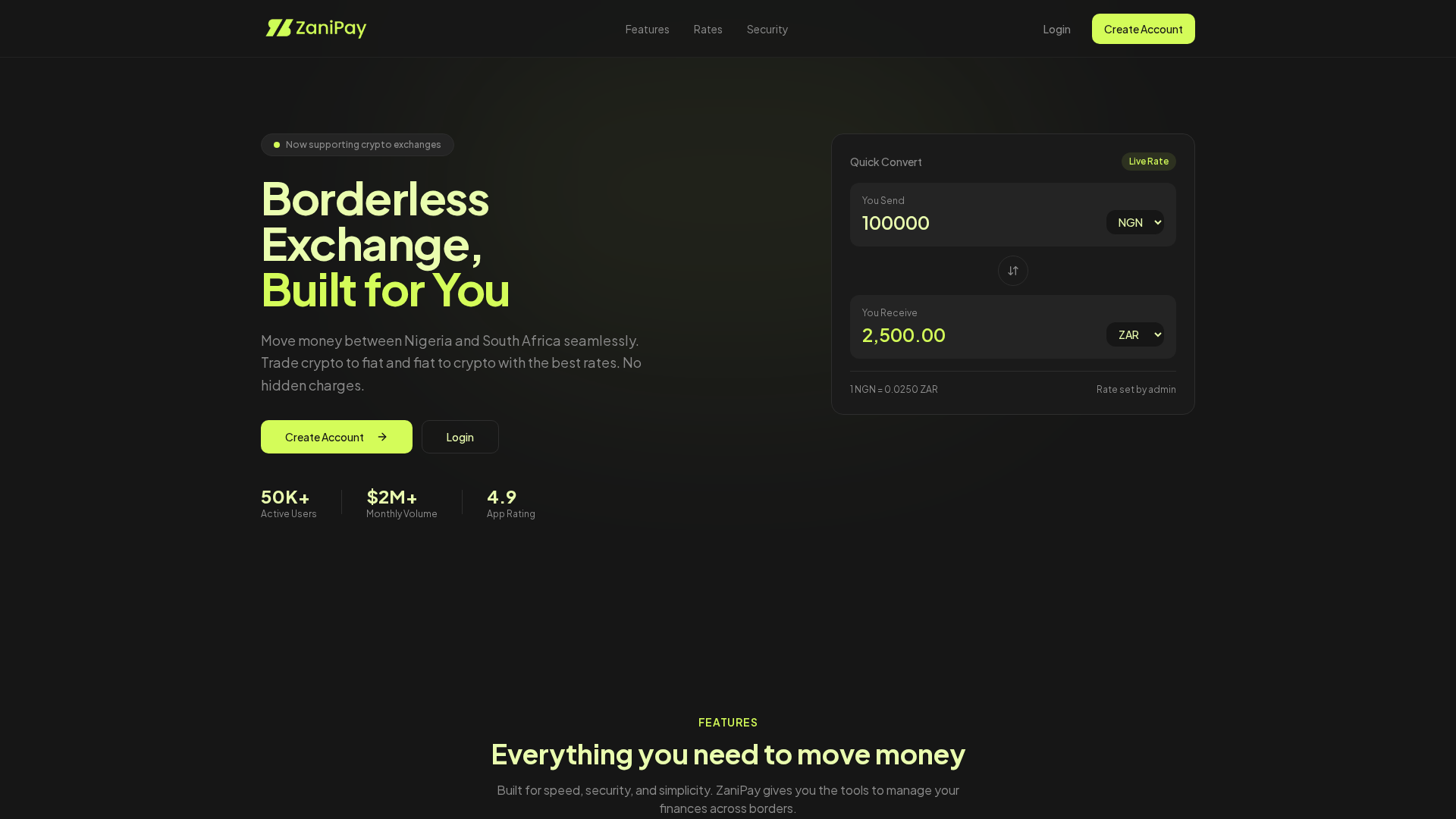 Screenshot of zanipay.co.za