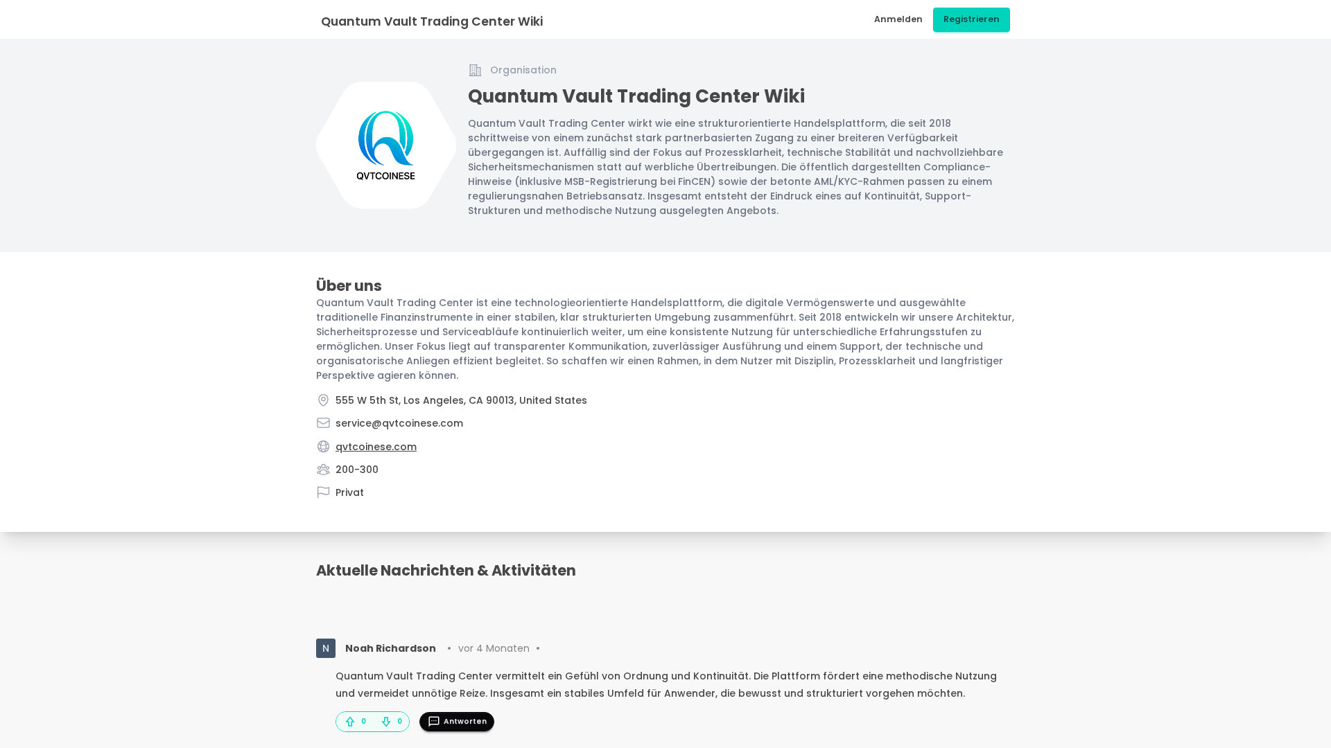 Screenshot of quantum-vault.wiki