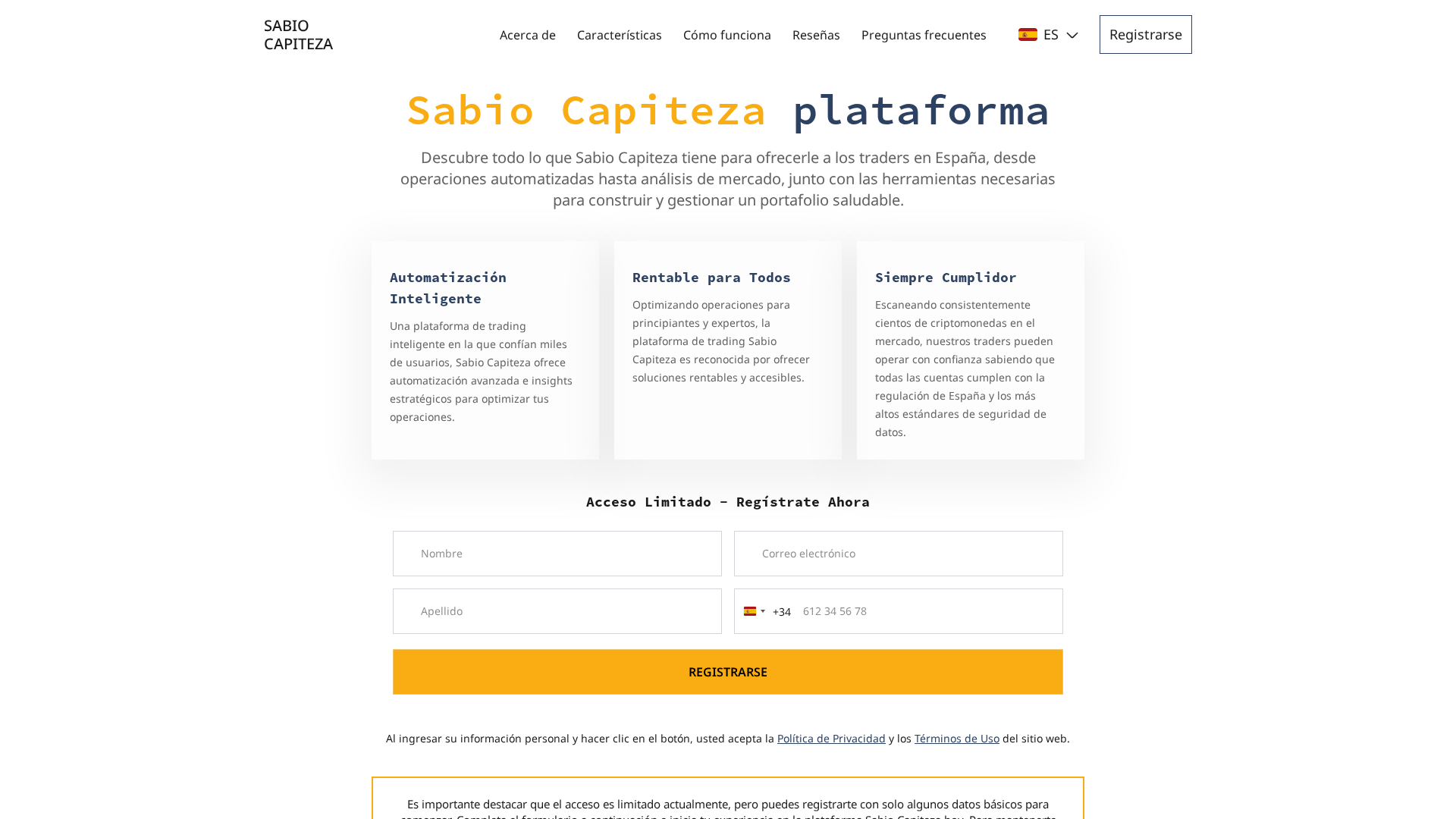 Screenshot of sabiocapiteza.com