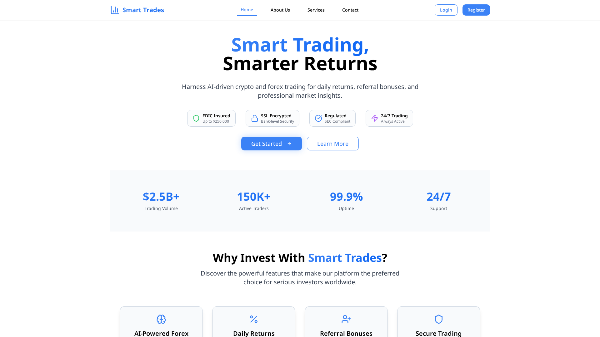 Screenshot of smartfxtrades.com