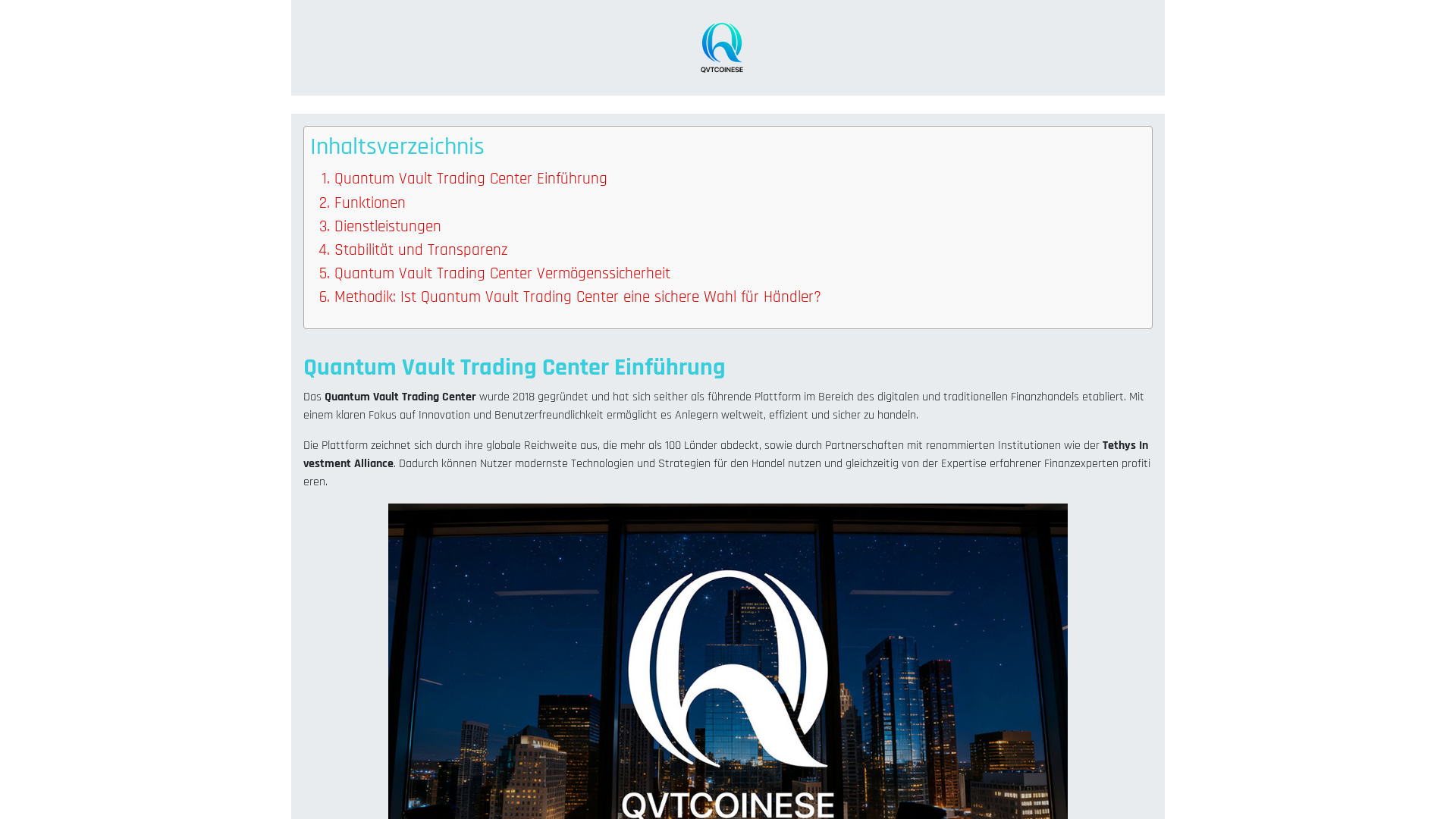 Screenshot of quantumvault-uberblick.com