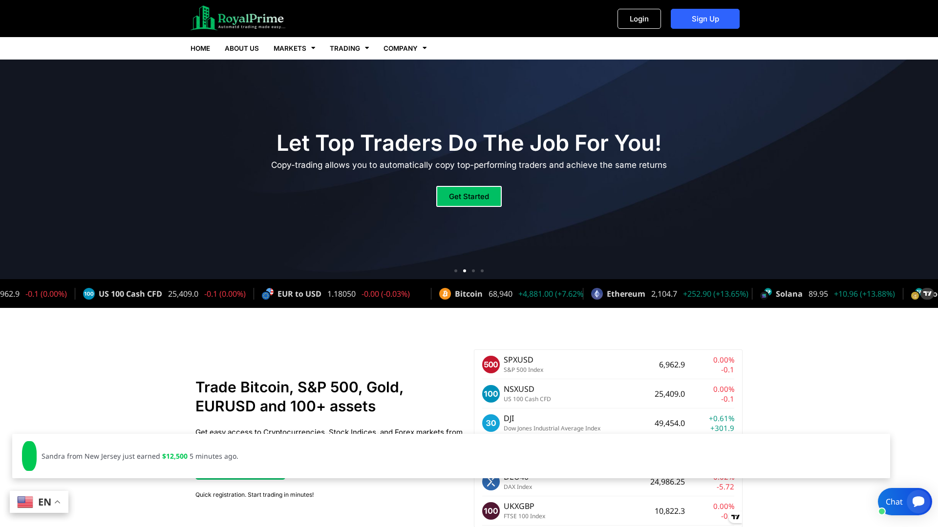 Screenshot of royalprimeinvestments.org