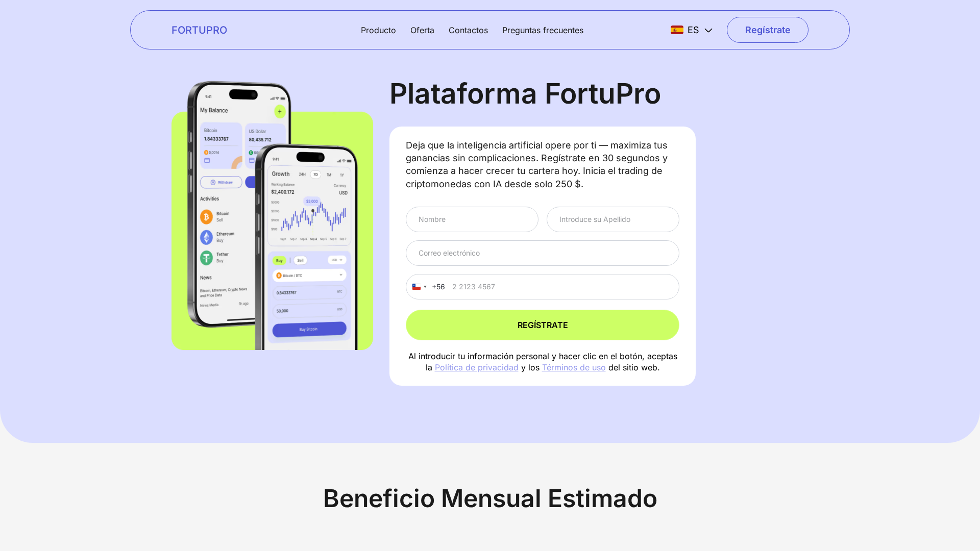 Screenshot of fortupro.com