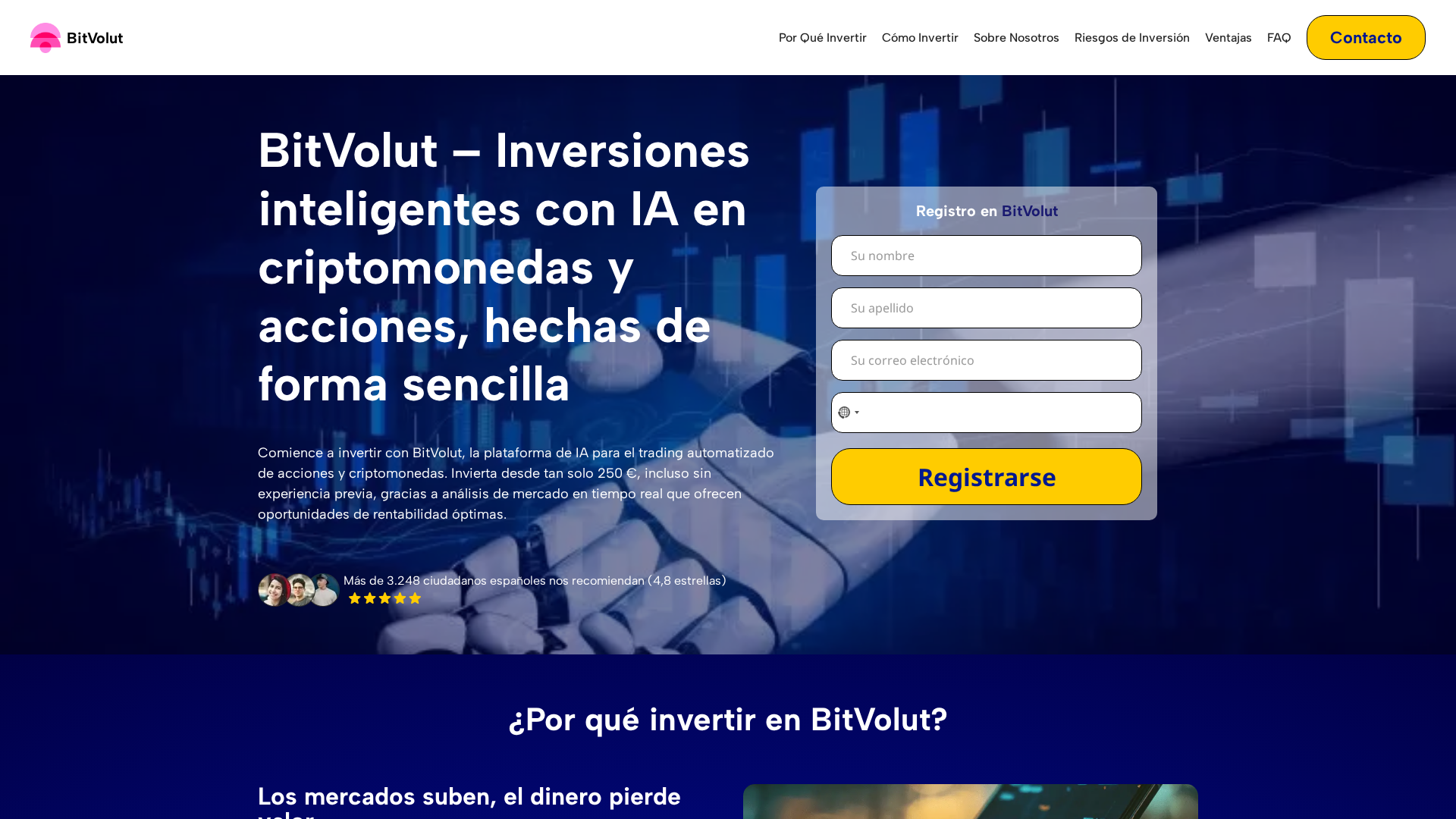Screenshot of bitvolutia.com